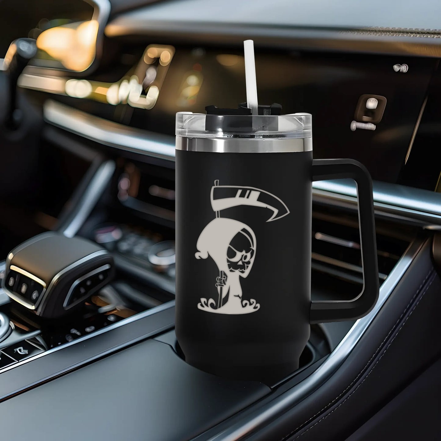 Lil Reaper 40oz Tumbler with Handle and Straw