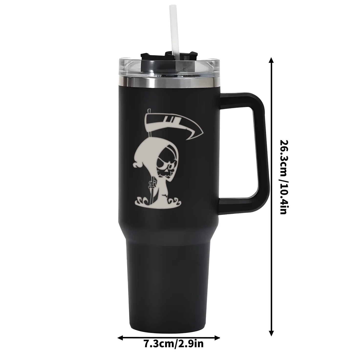 Lil Reaper 40oz Tumbler with Handle and Straw