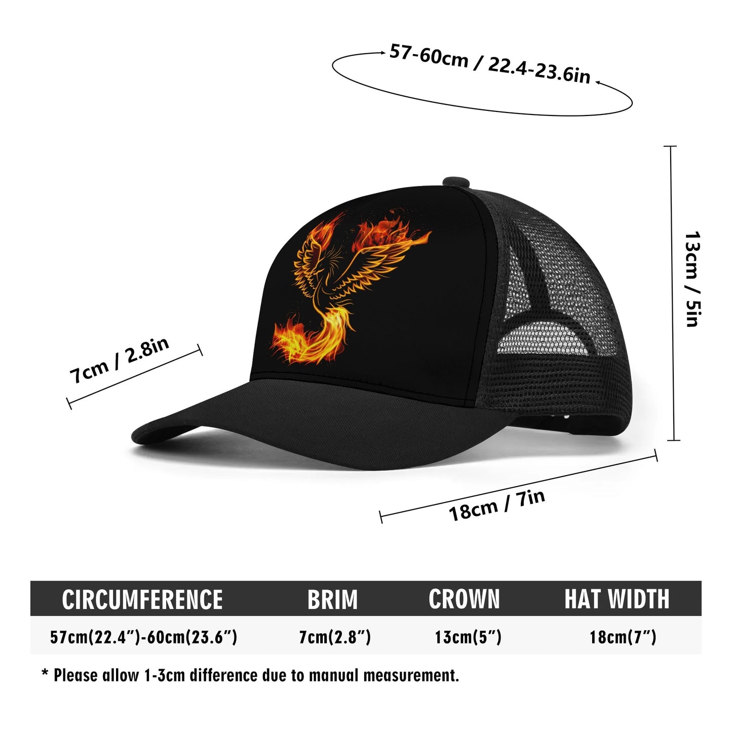 Rising Phoenix Mesh Trucker Hats