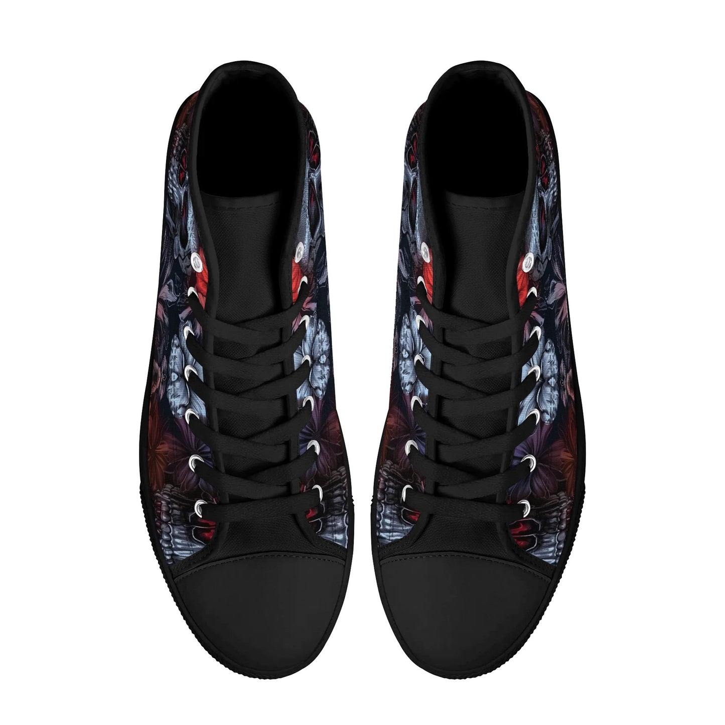 Gothic Skull Rubber High Top Canvas Shoes