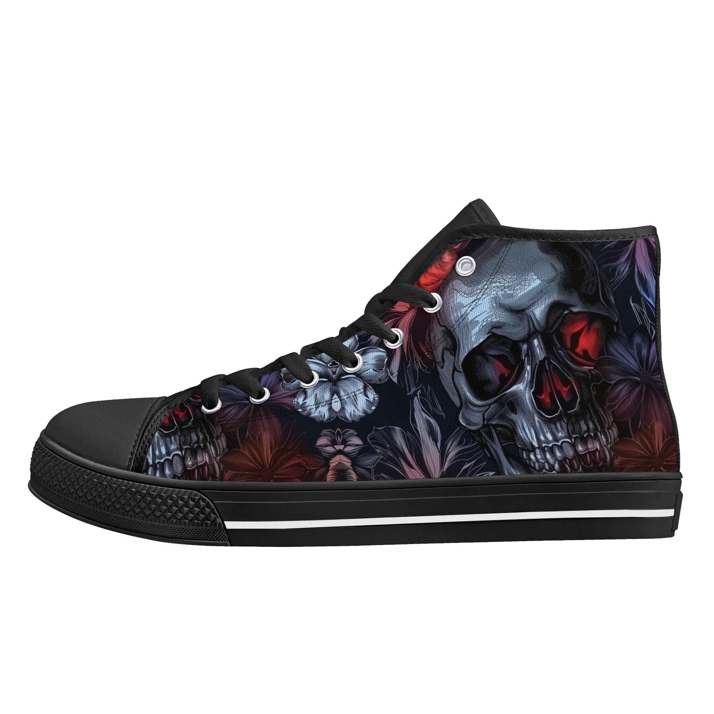 Gothic Skull Rubber High Top Canvas Shoes