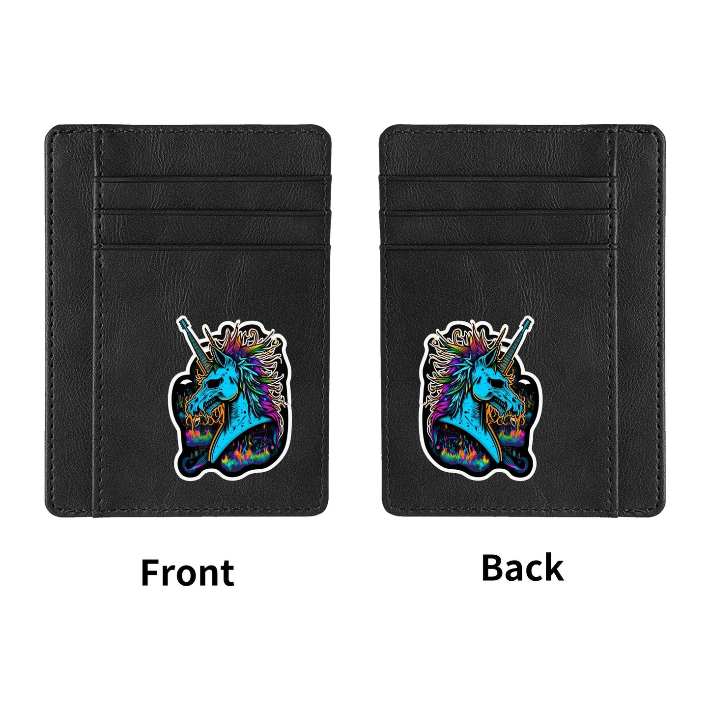 Rock N Roll Unicorn Minimalist Leather Wallets