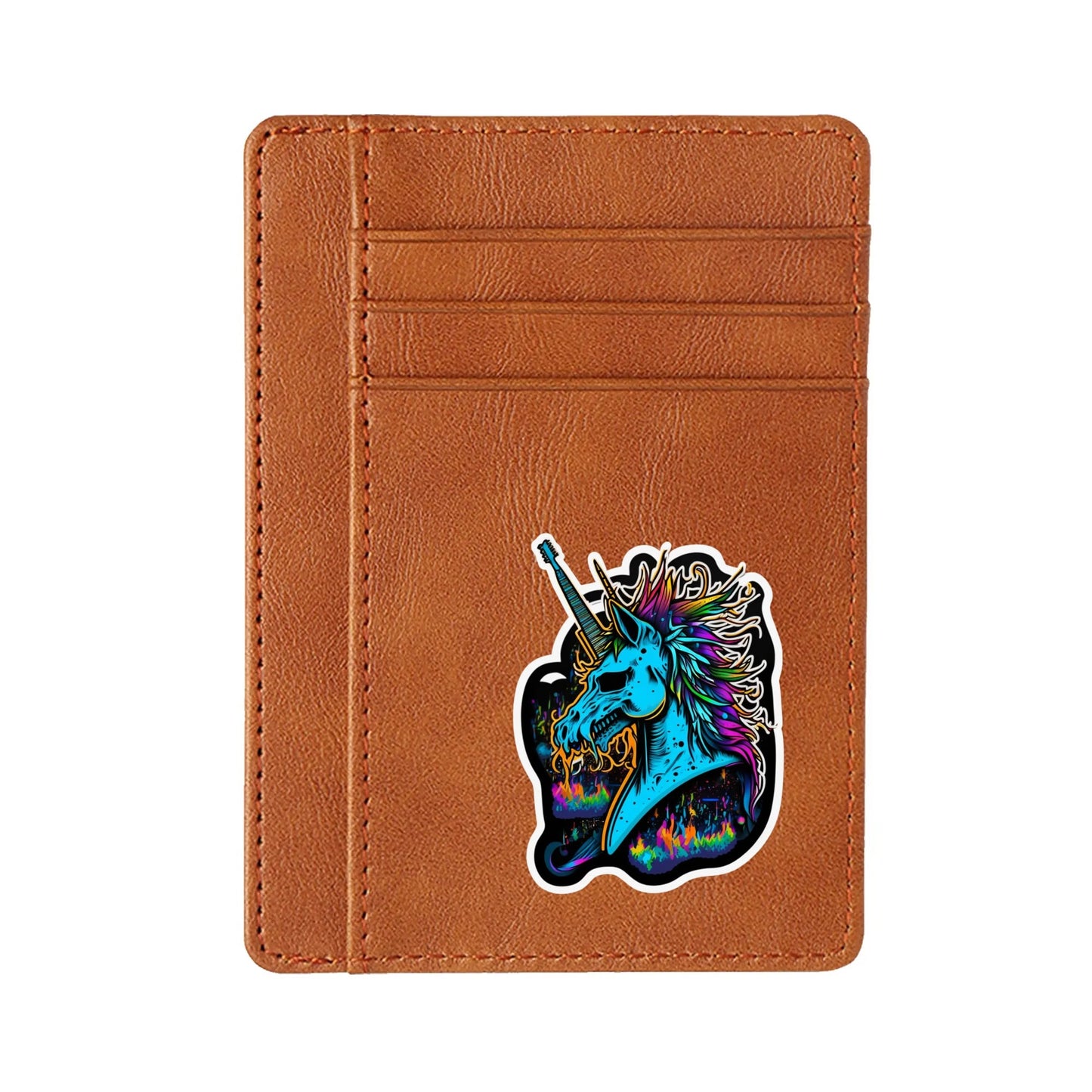 Rock N Roll Unicorn Minimalist Leather Wallets