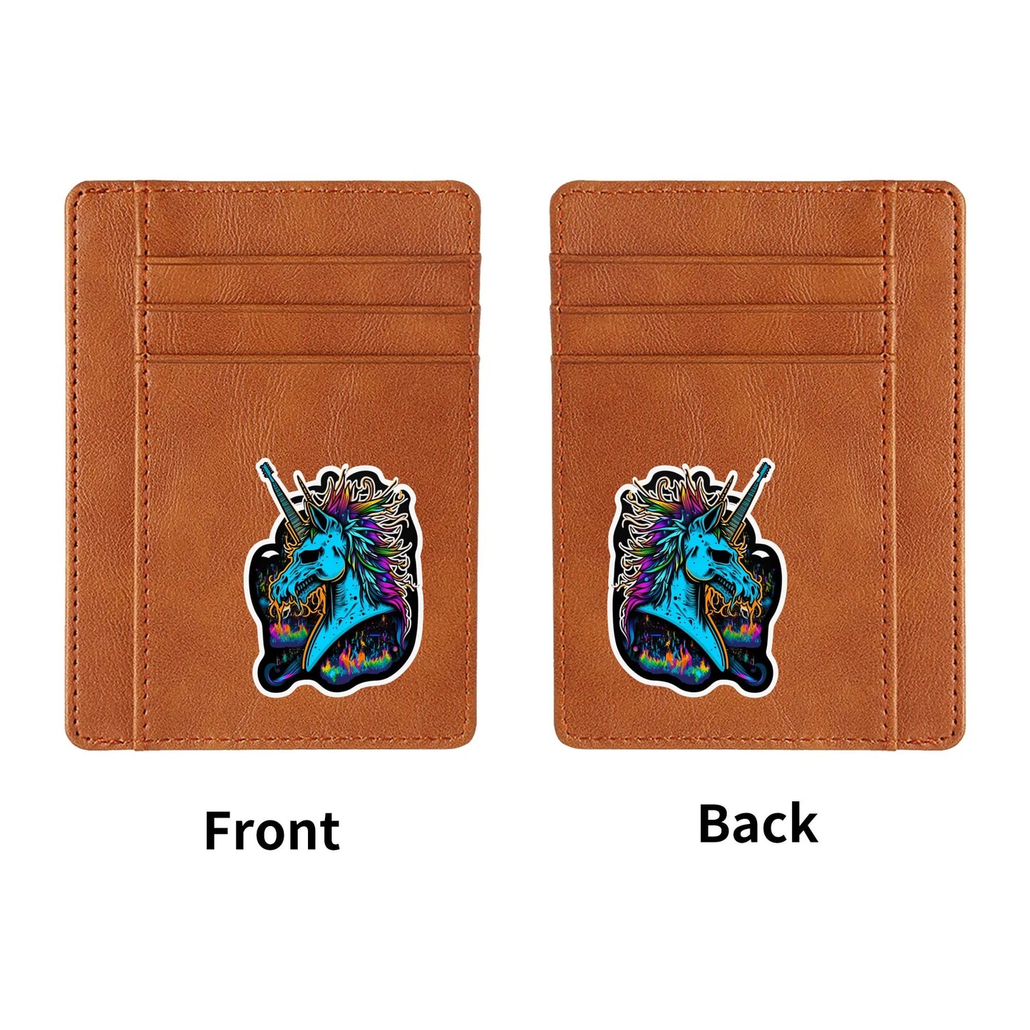 Rock N Roll Unicorn Minimalist Leather Wallets