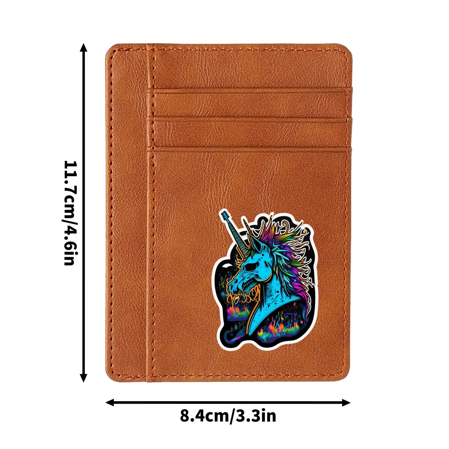 Rock N Roll Unicorn Minimalist Leather Wallets