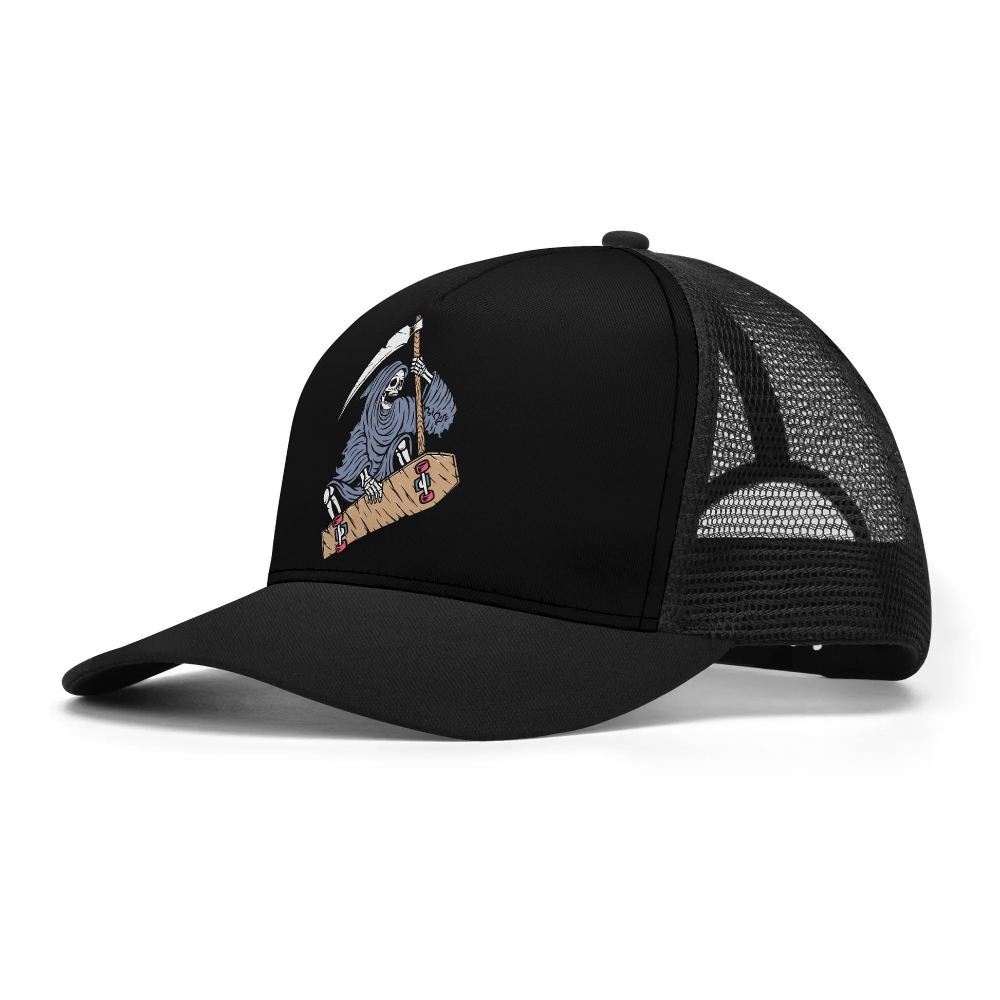 Skateboarding Grim Reaper Mesh Trucker Hats