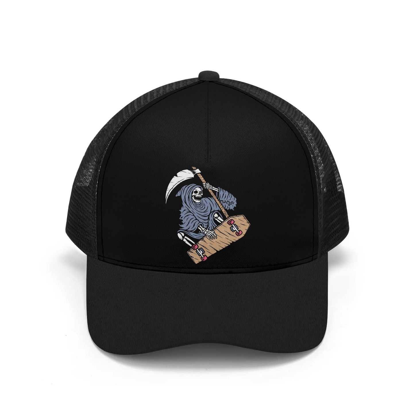 Skateboarding Grim Reaper Mesh Trucker Hats