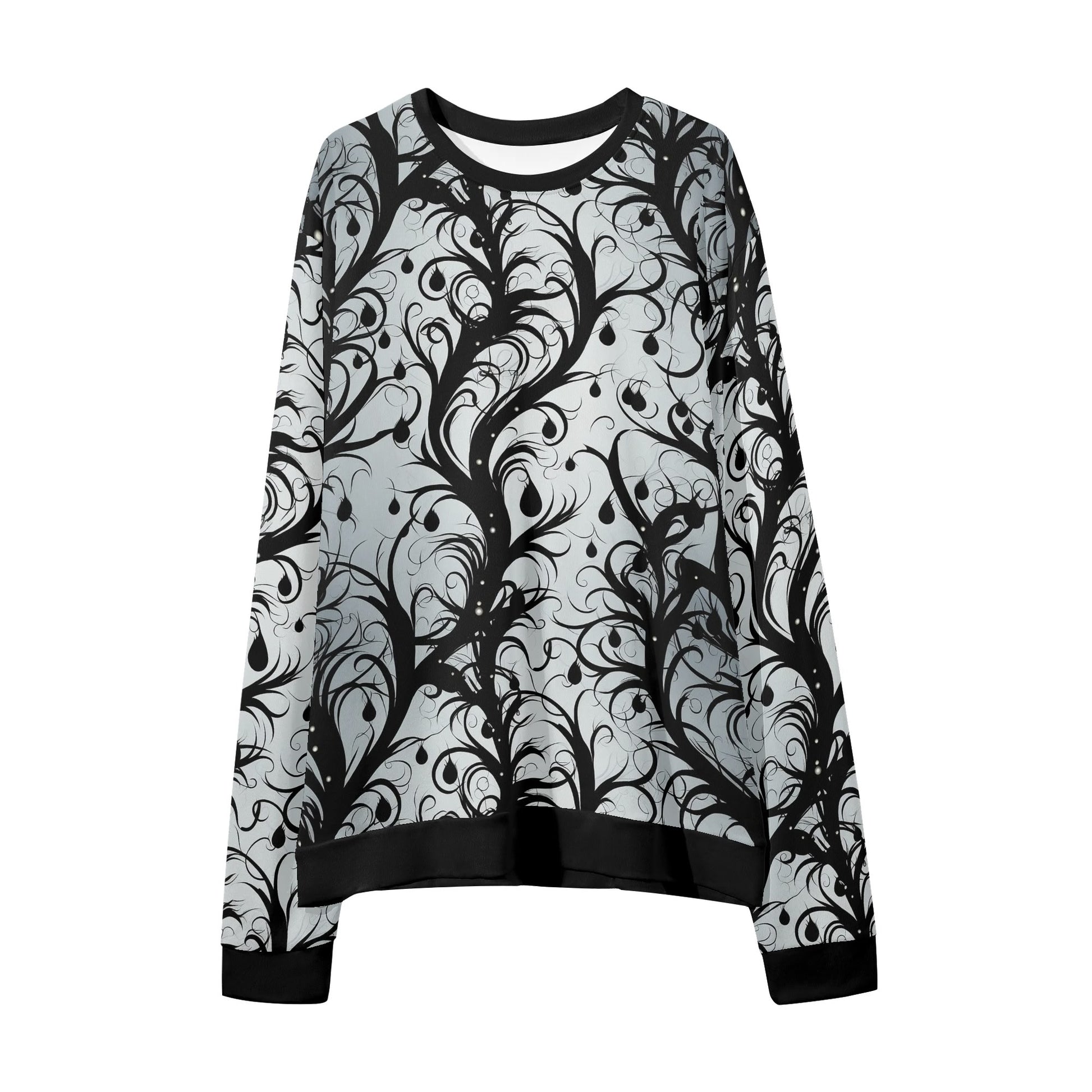 Vines Of Darkness Loose Pullover Sweatshirt