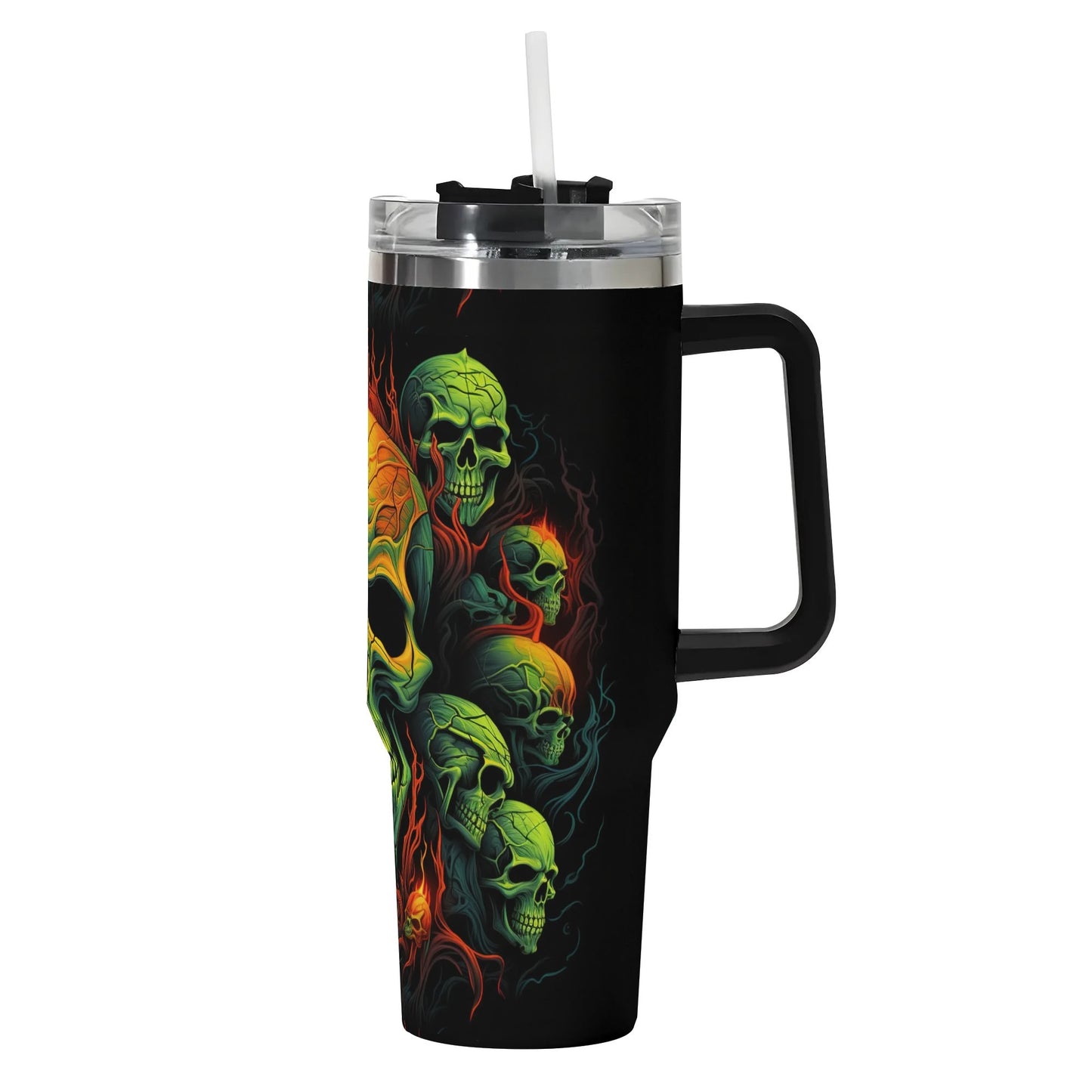 Poison Skulls 40 Oz Tumbler With Handle