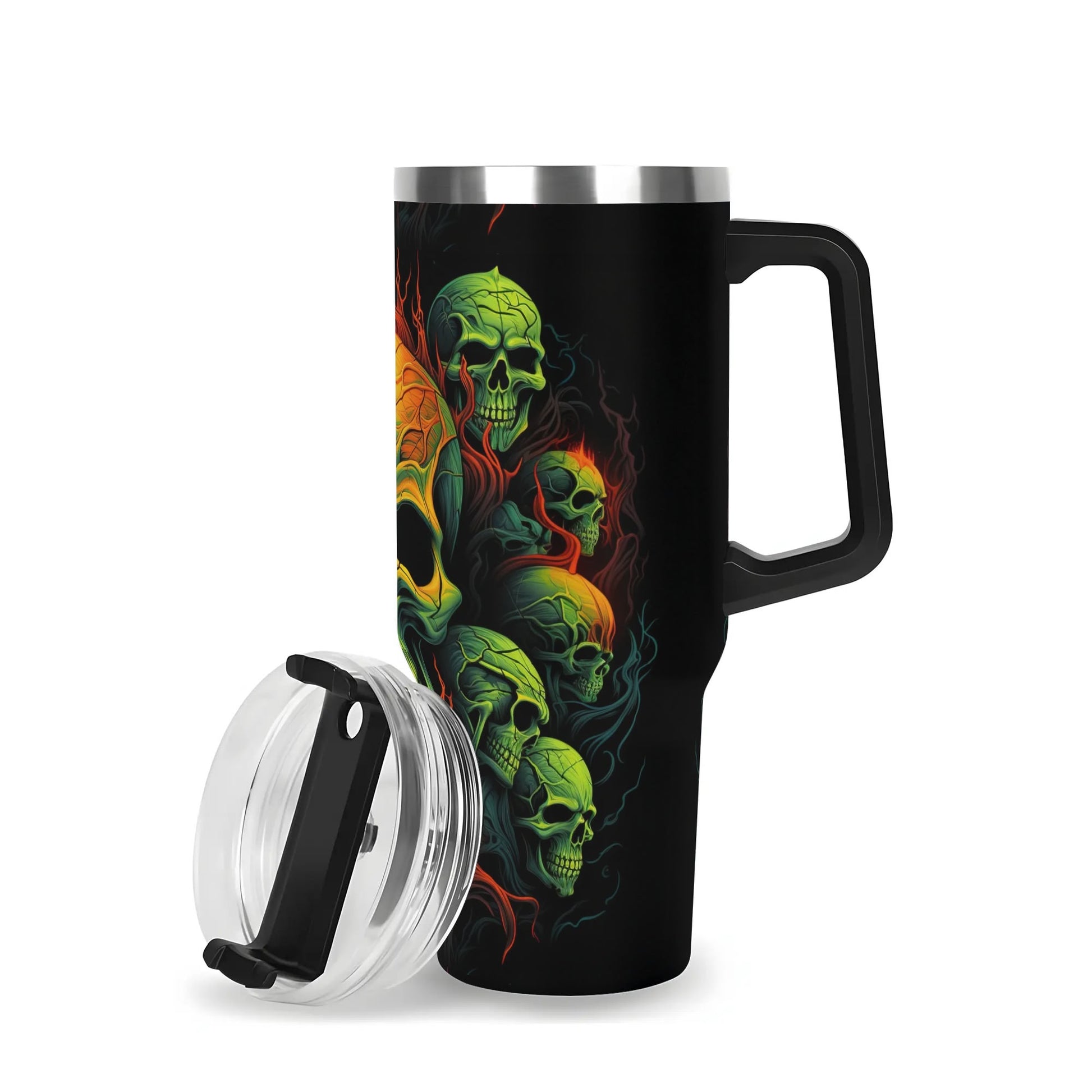 Poison Skulls 40 Oz Tumbler With Handle