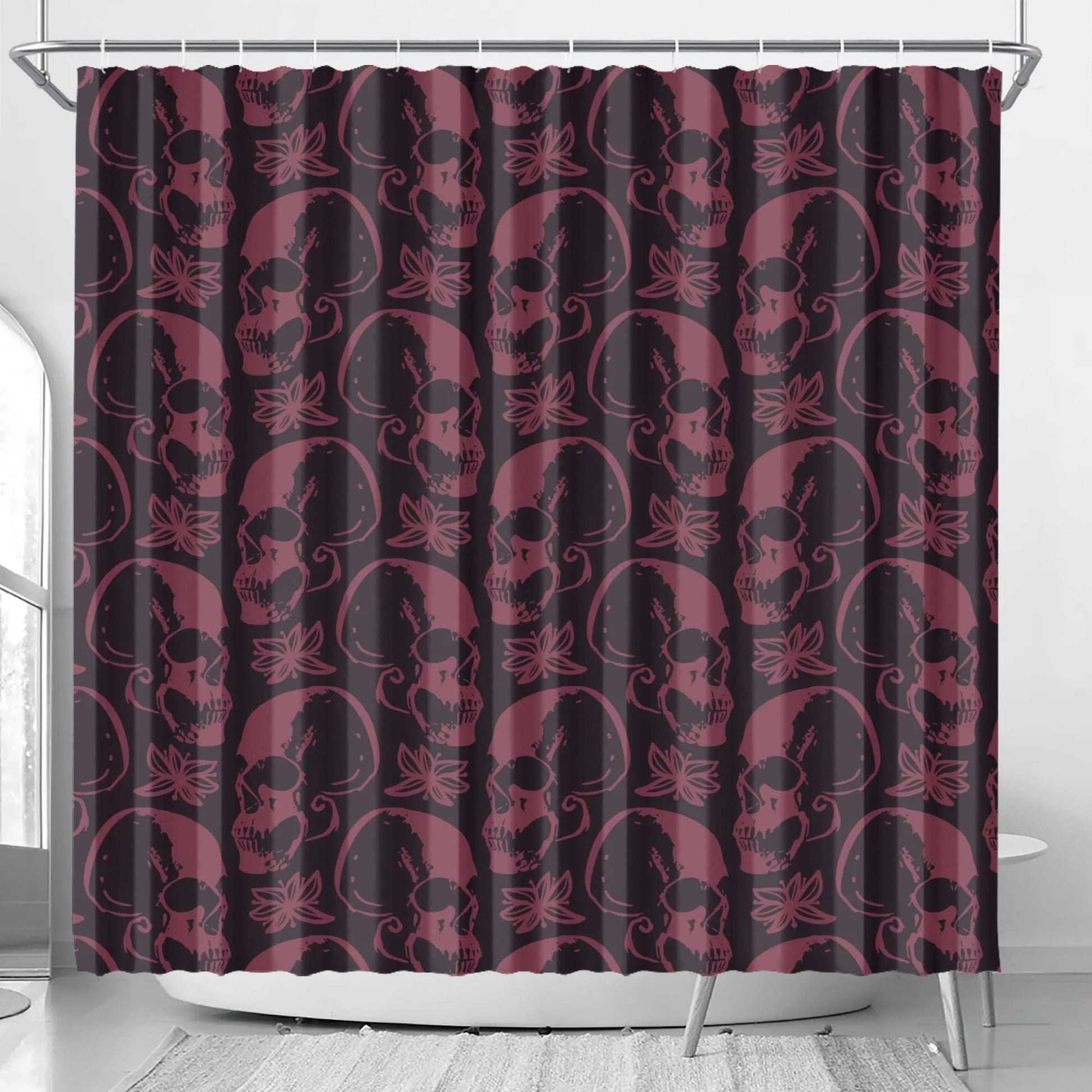 Purple Skulls Shower Curtain