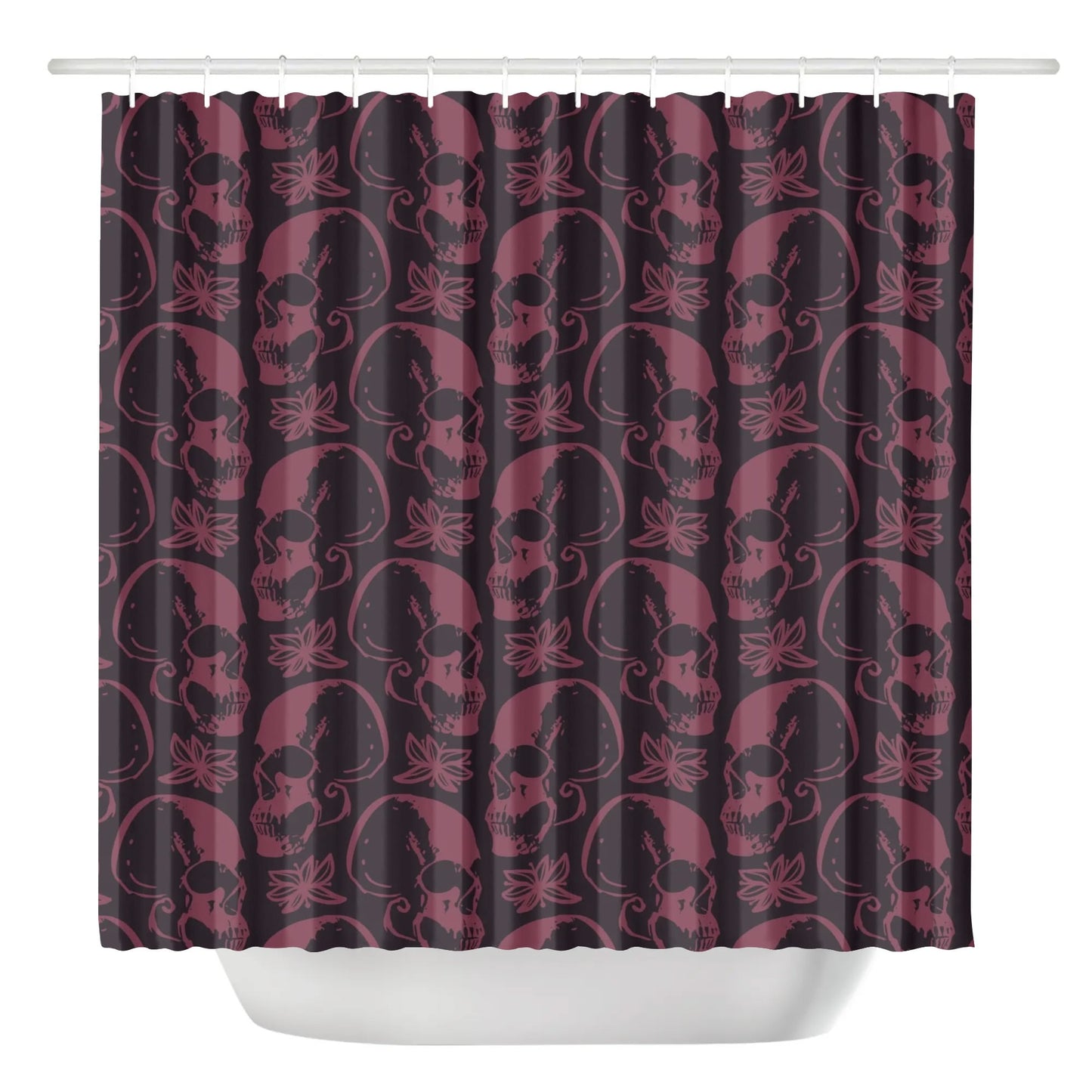 Purple Skulls Shower Curtain