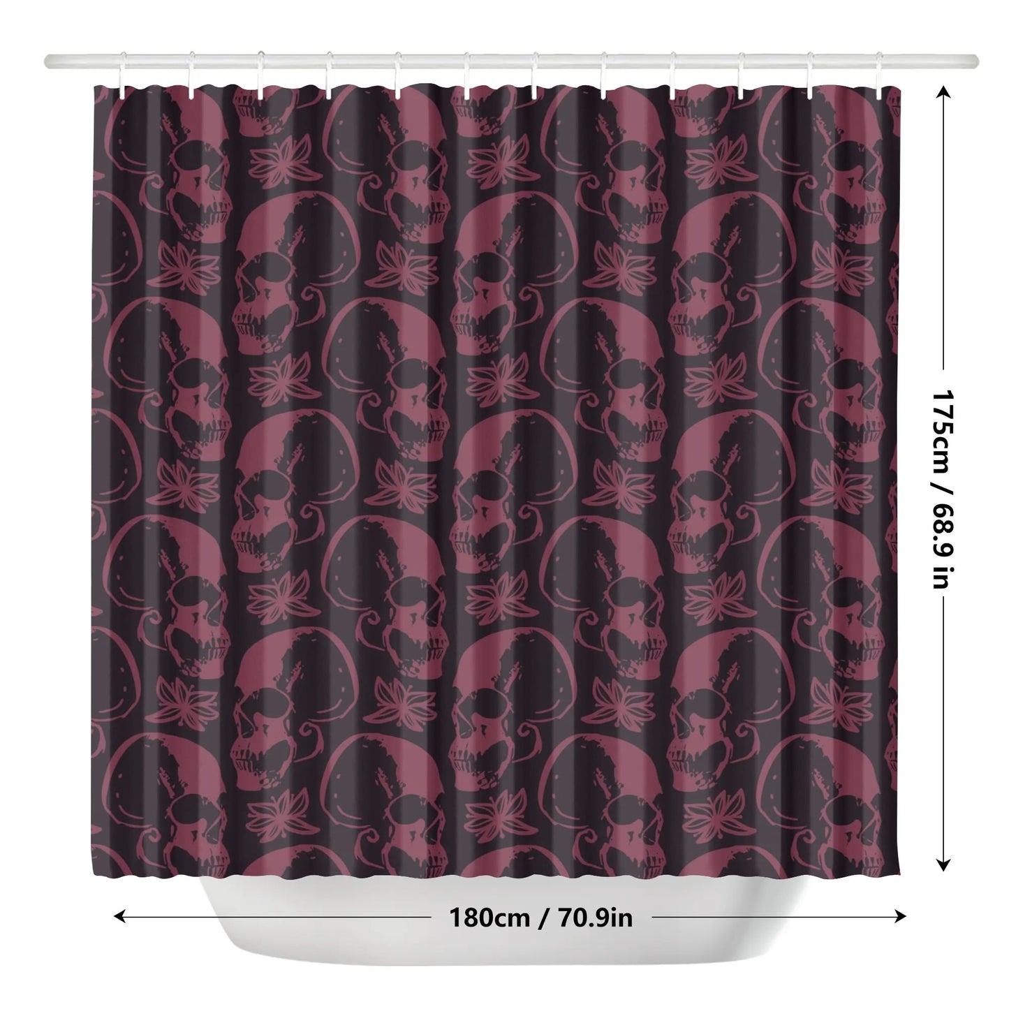 Purple Skulls Shower Curtain