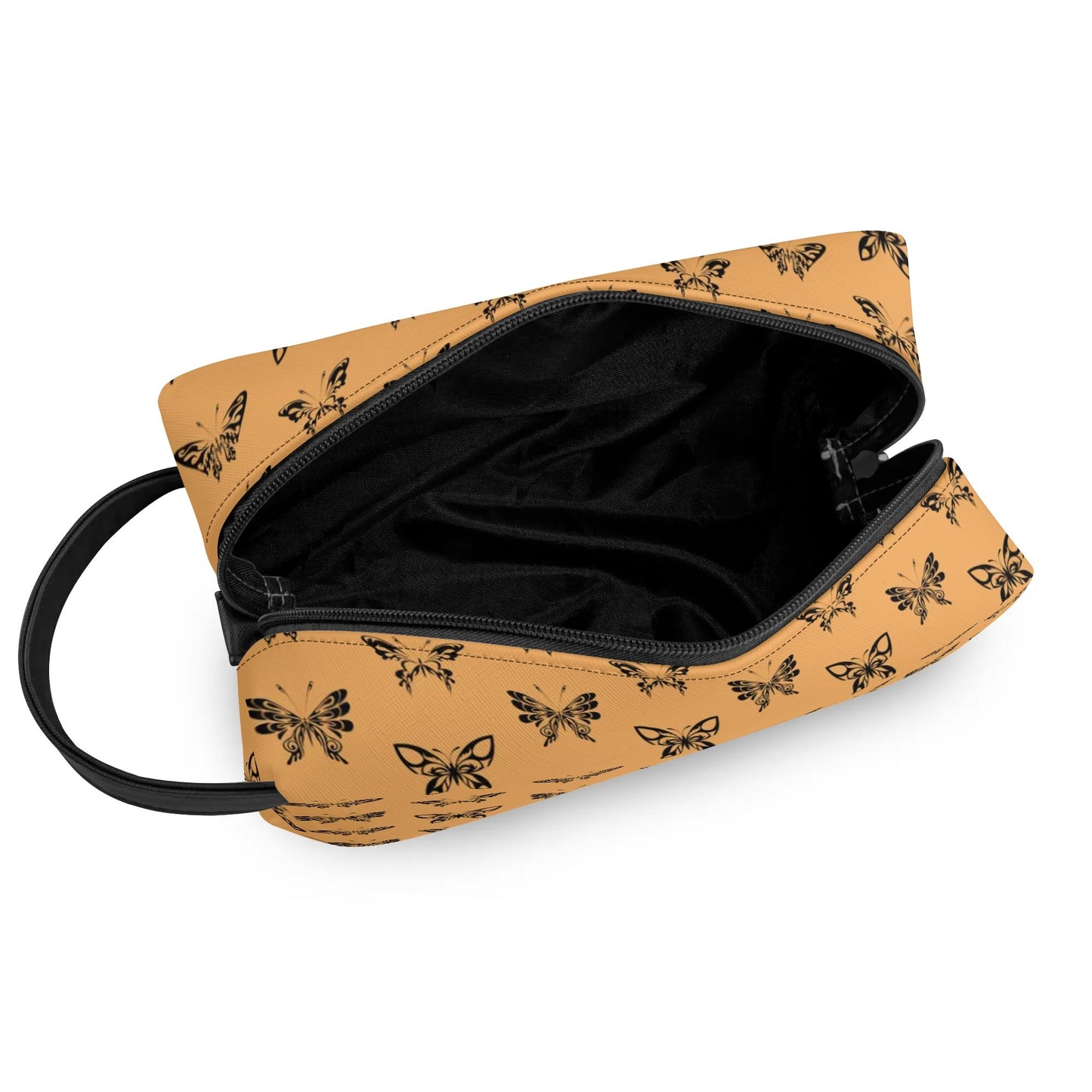 Ink Butterflies Leather Toiletries Bag