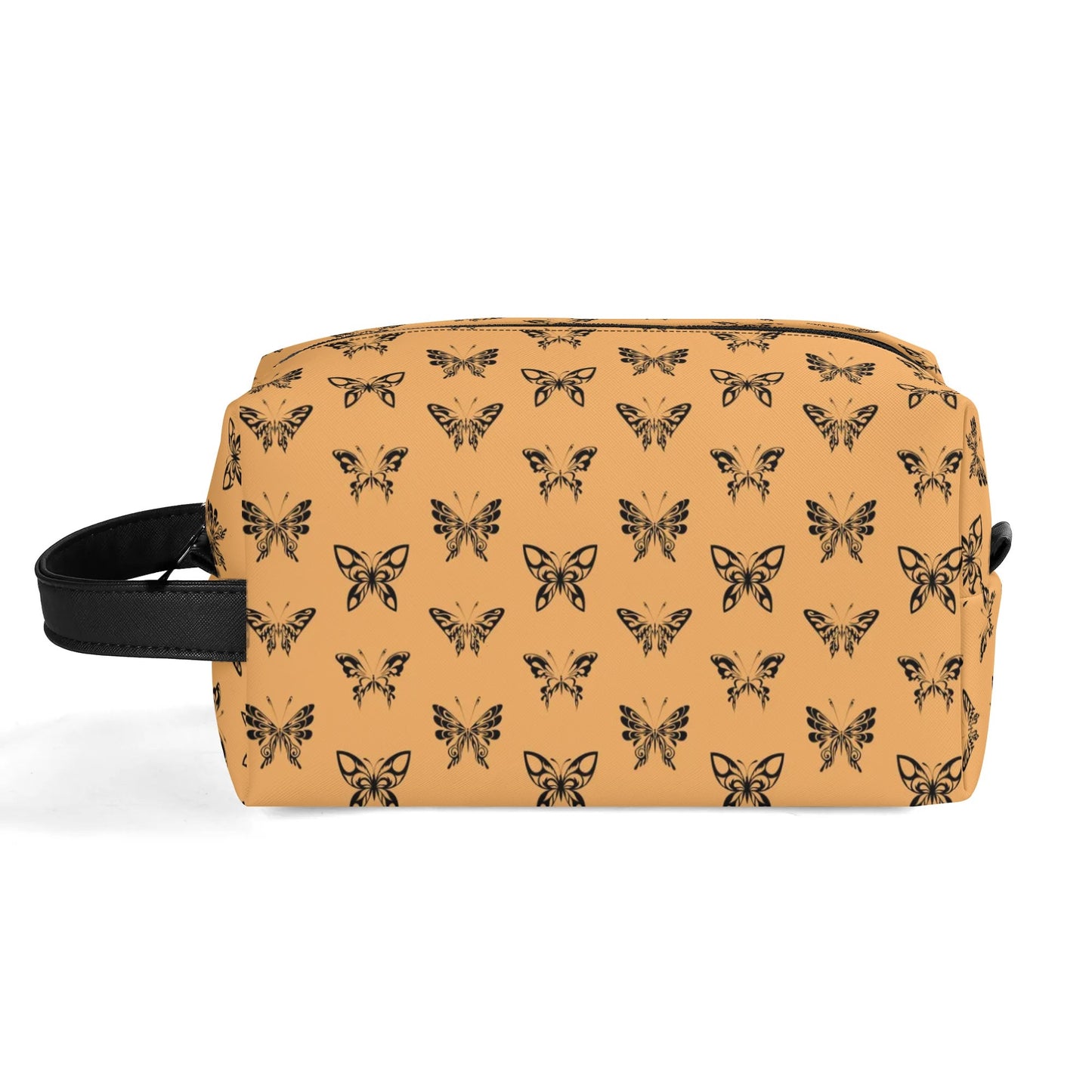 Ink Butterflies Leather Toiletries Bag