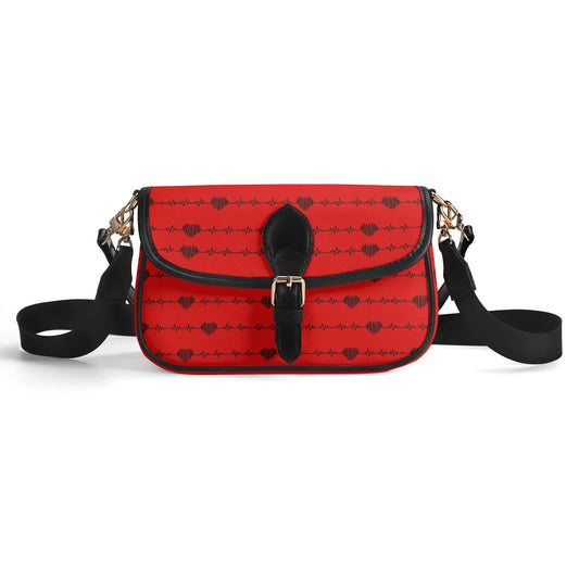 Little Heart Beats Leather Chain Shoulder bags