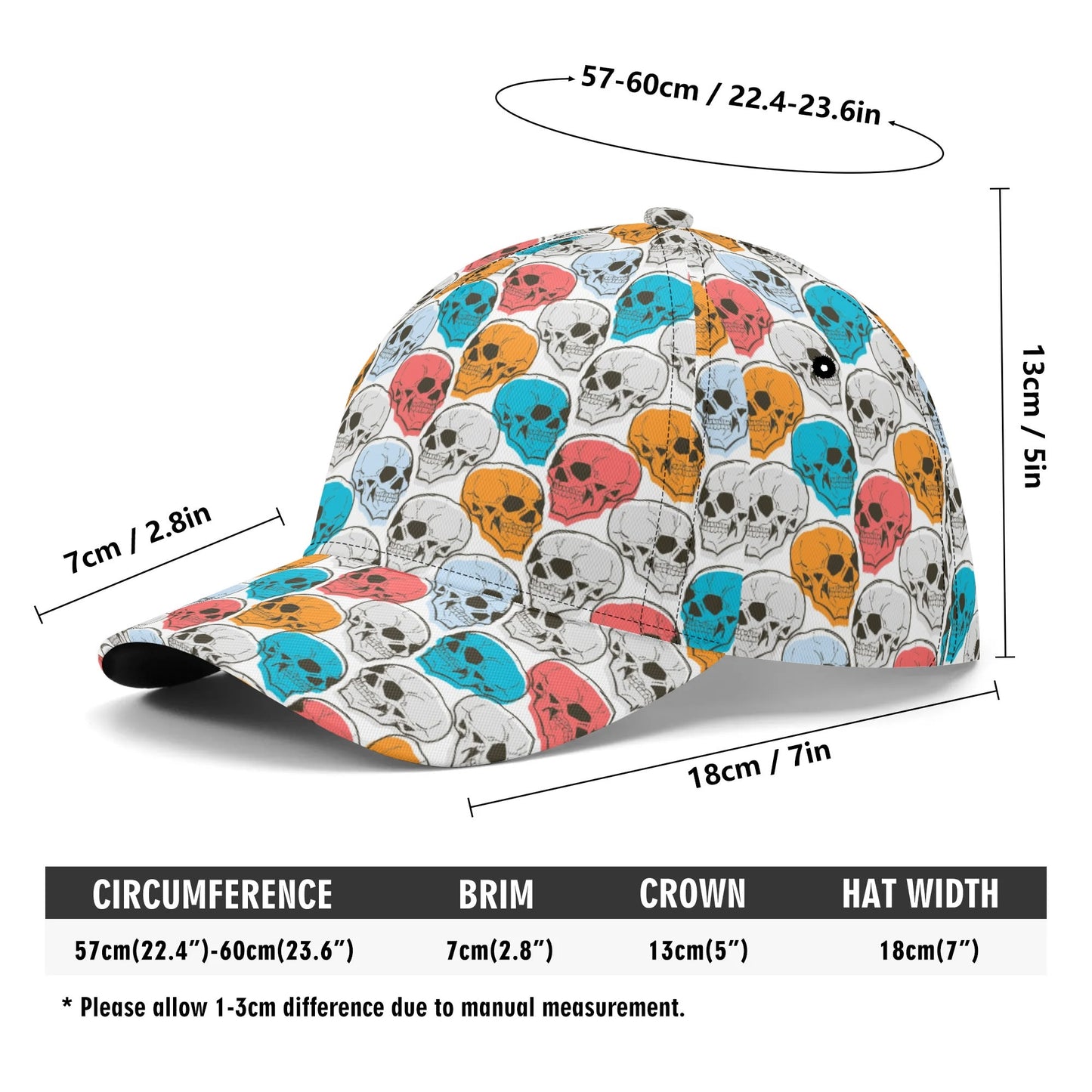 Colorful Skulls Baseball Cap