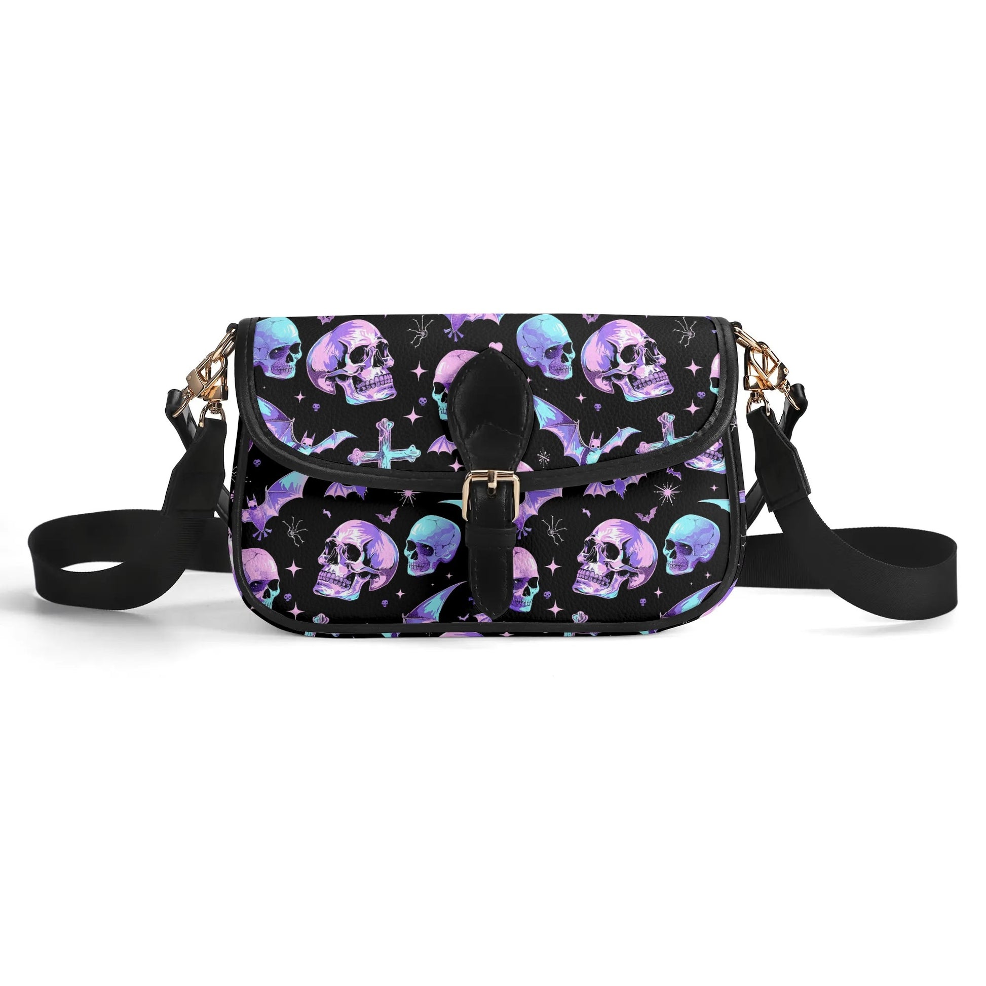 Midnight Skulls And Bats Chain Shoulder bags