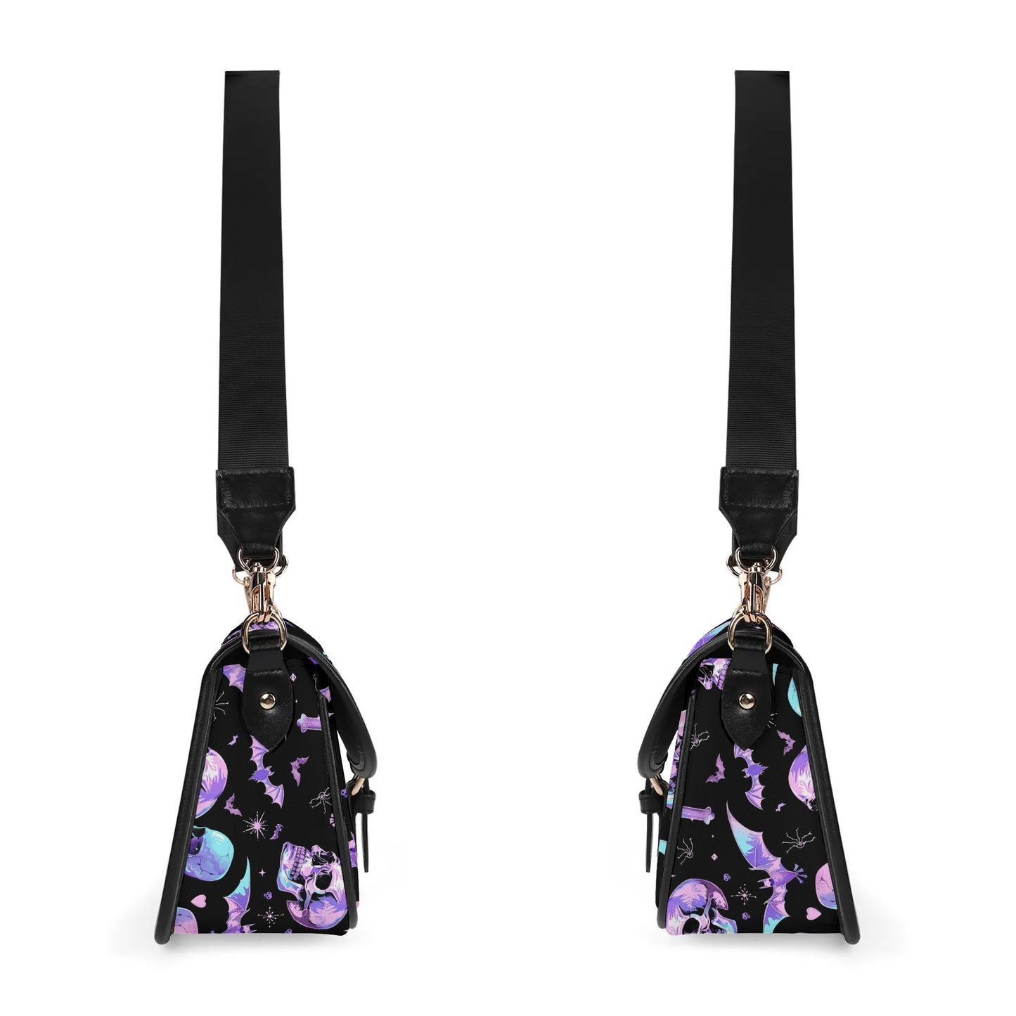 Midnight Skulls And Bats Chain Shoulder bags