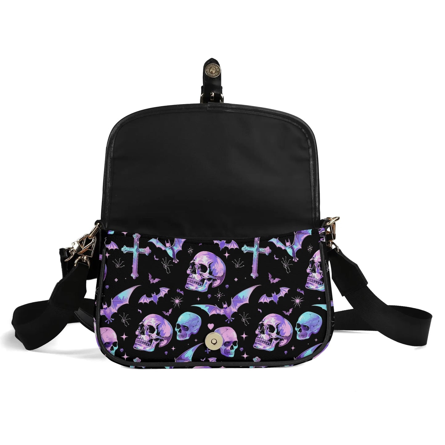 Midnight Skulls And Bats Chain Shoulder bags