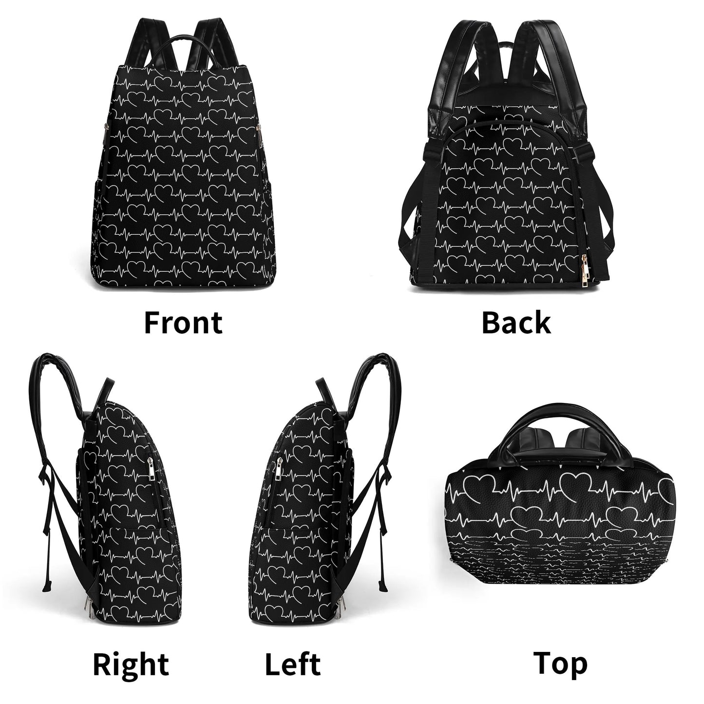 Heart Beat Hearts Casual Backpack