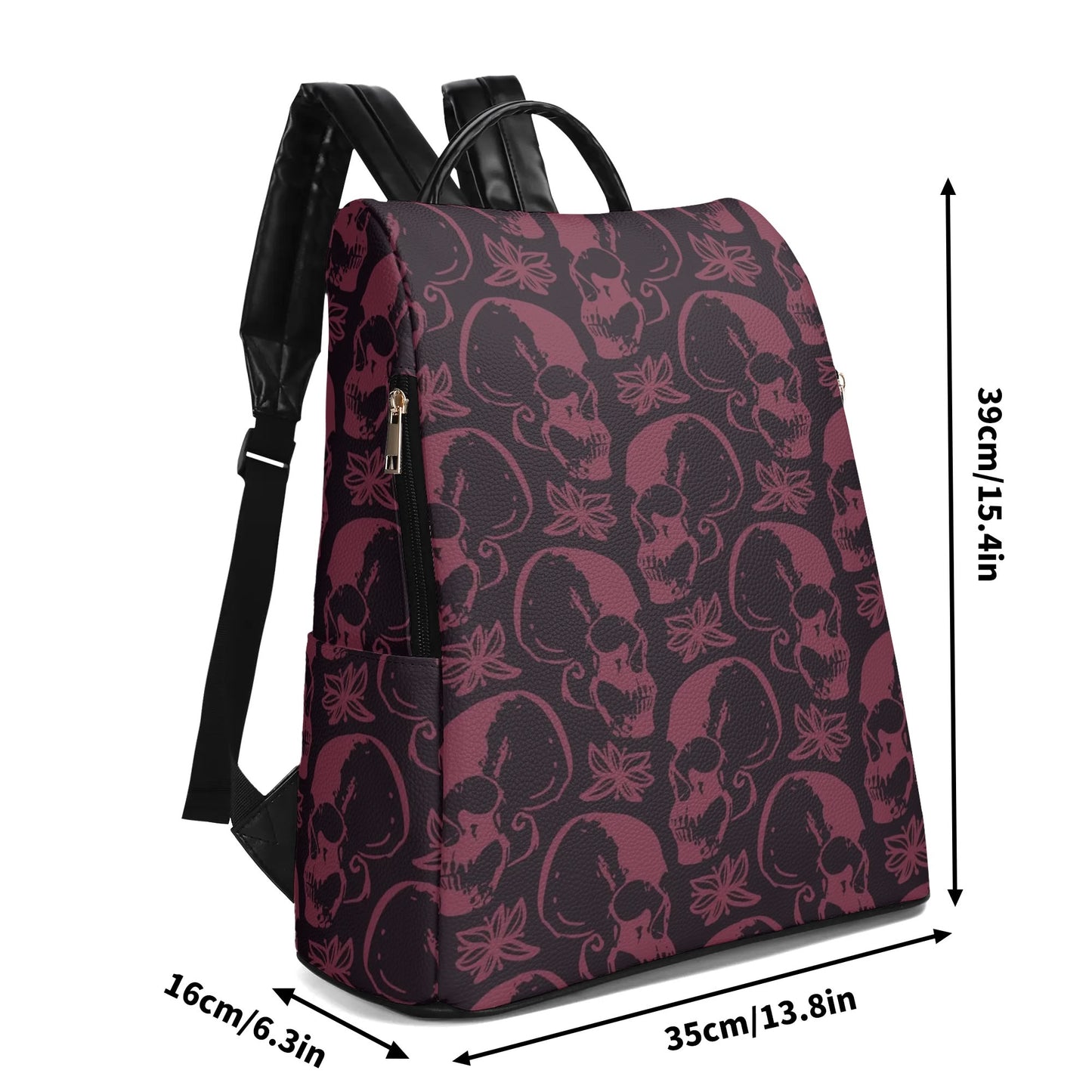 Purple Skulls Casual Backpack