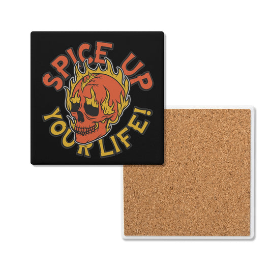 Spice Up Your Life Square Ceramic Coasters (4 Pack)