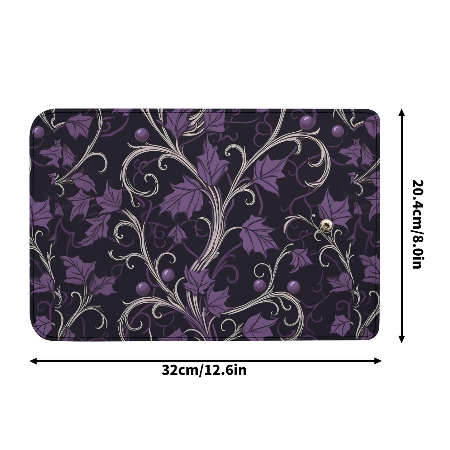 Purple Forest Trifold Leather Clutch Wallet