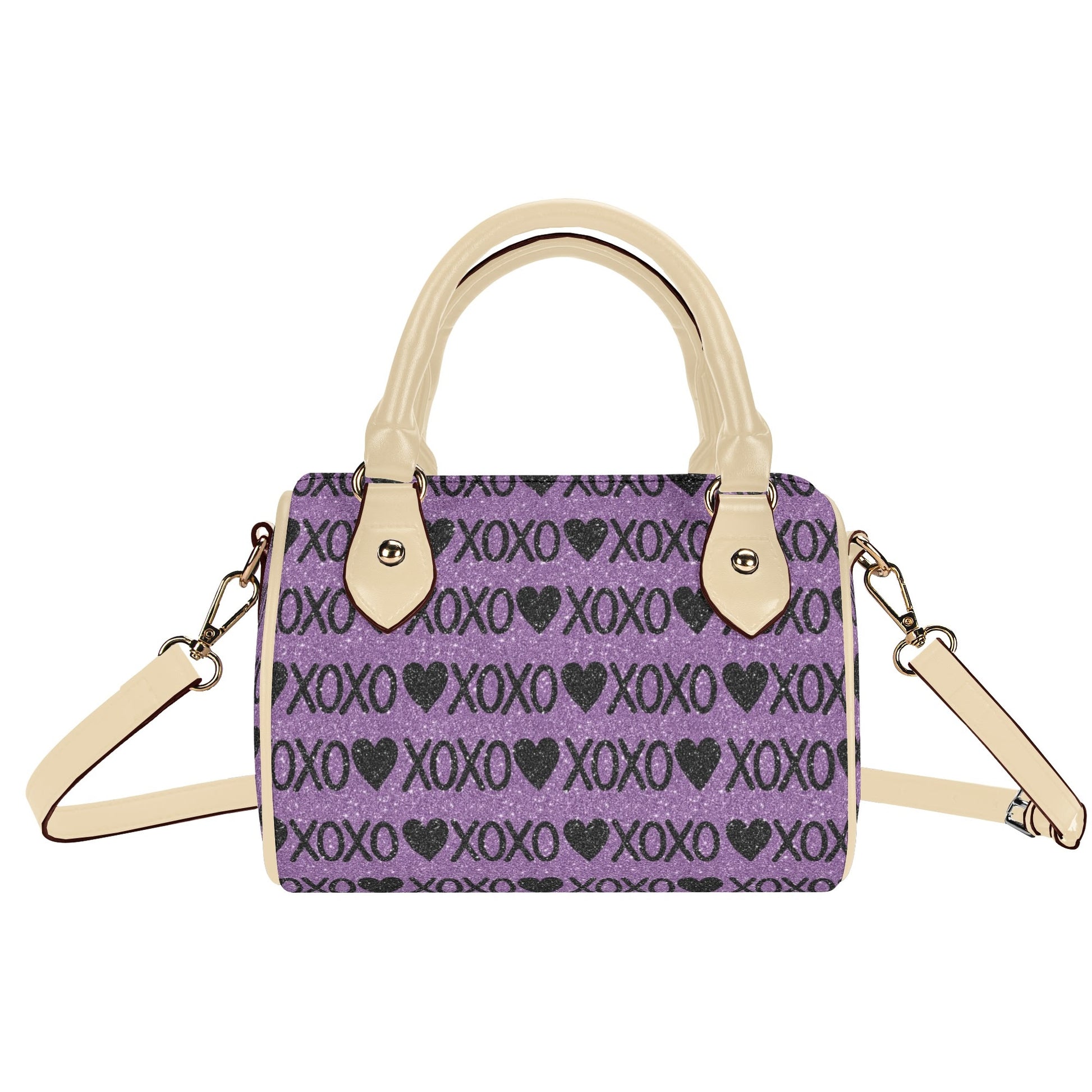 XOXO Hearts Leather Mini Boston Handbag