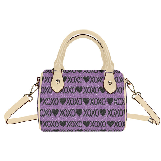 XOXO Hearts Leather Mini Boston Handbag