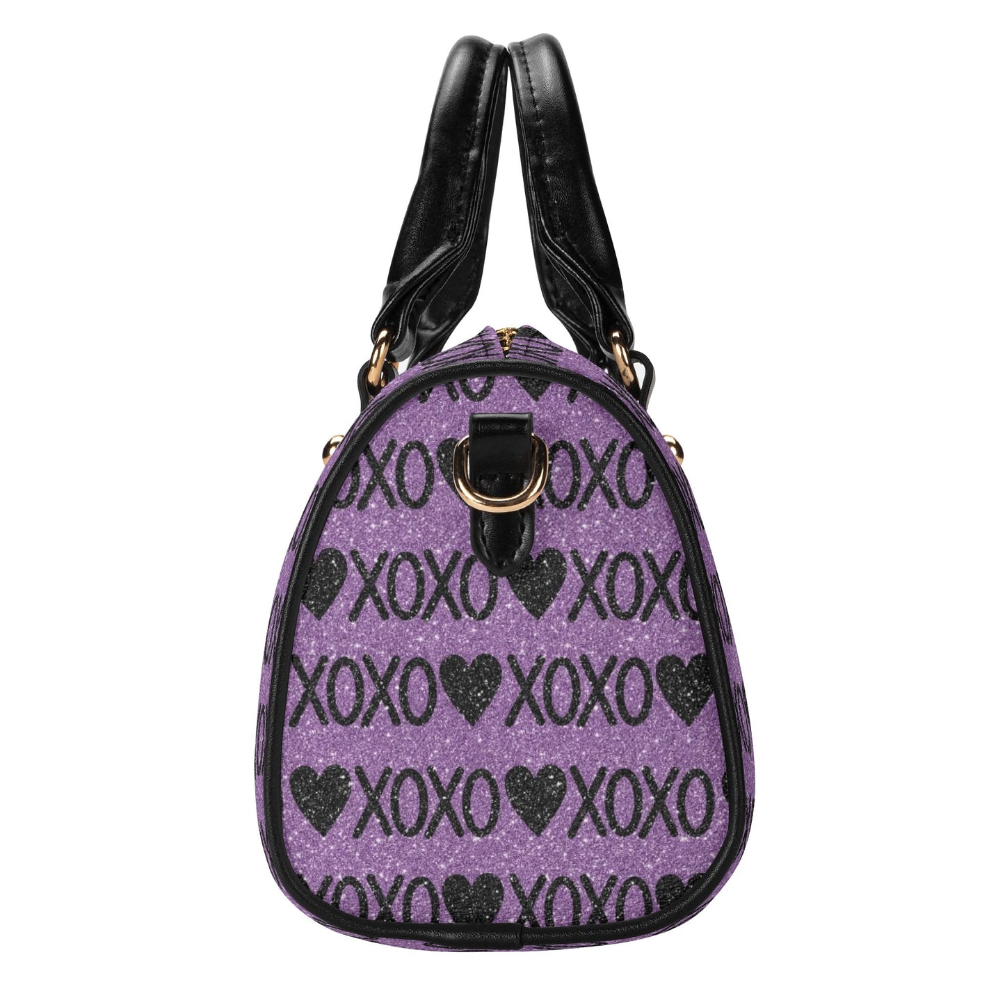 XOXO Hearts Leather Mini Boston Handbag