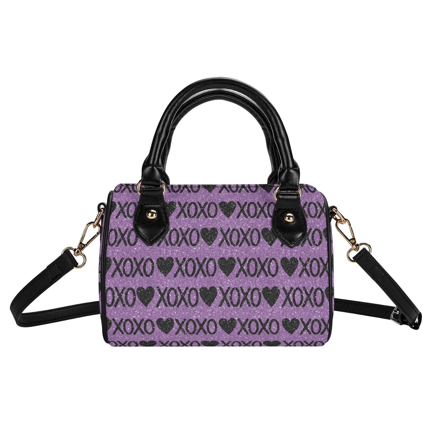 XOXO Hearts Leather Mini Boston Handbag