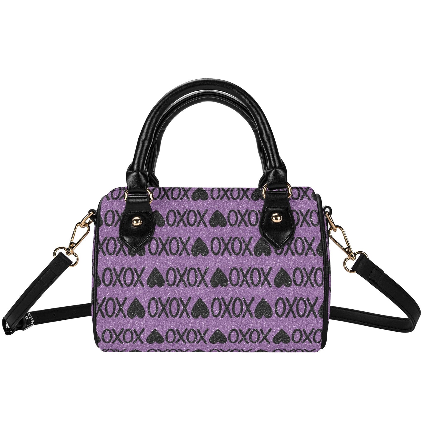 XOXO Hearts Leather Mini Boston Handbag