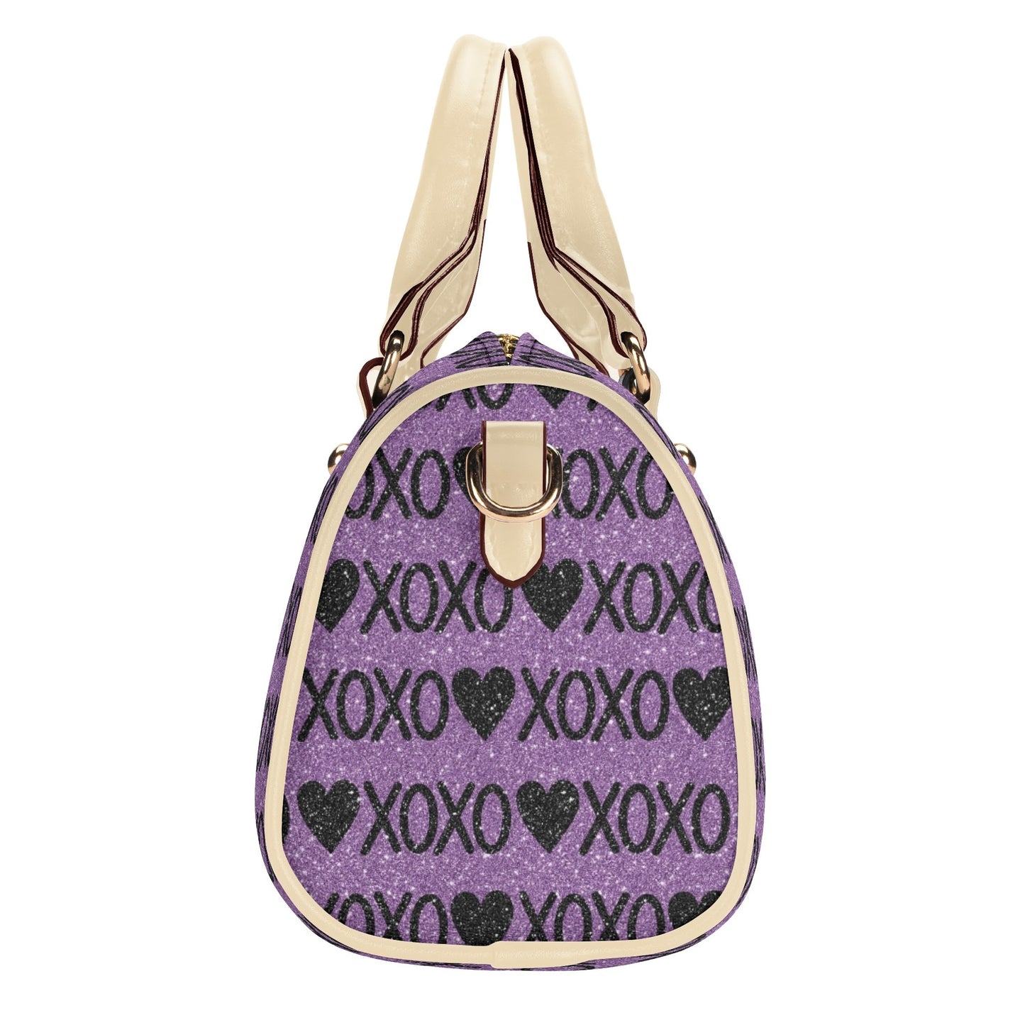 XOXO Hearts Leather Mini Boston Handbag