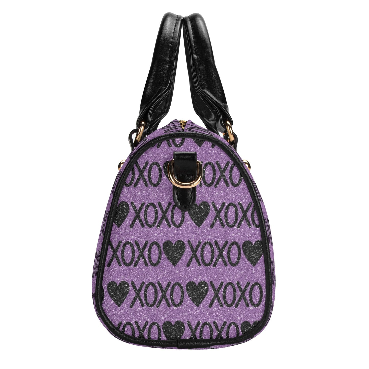 XOXO Hearts Leather Mini Boston Handbag