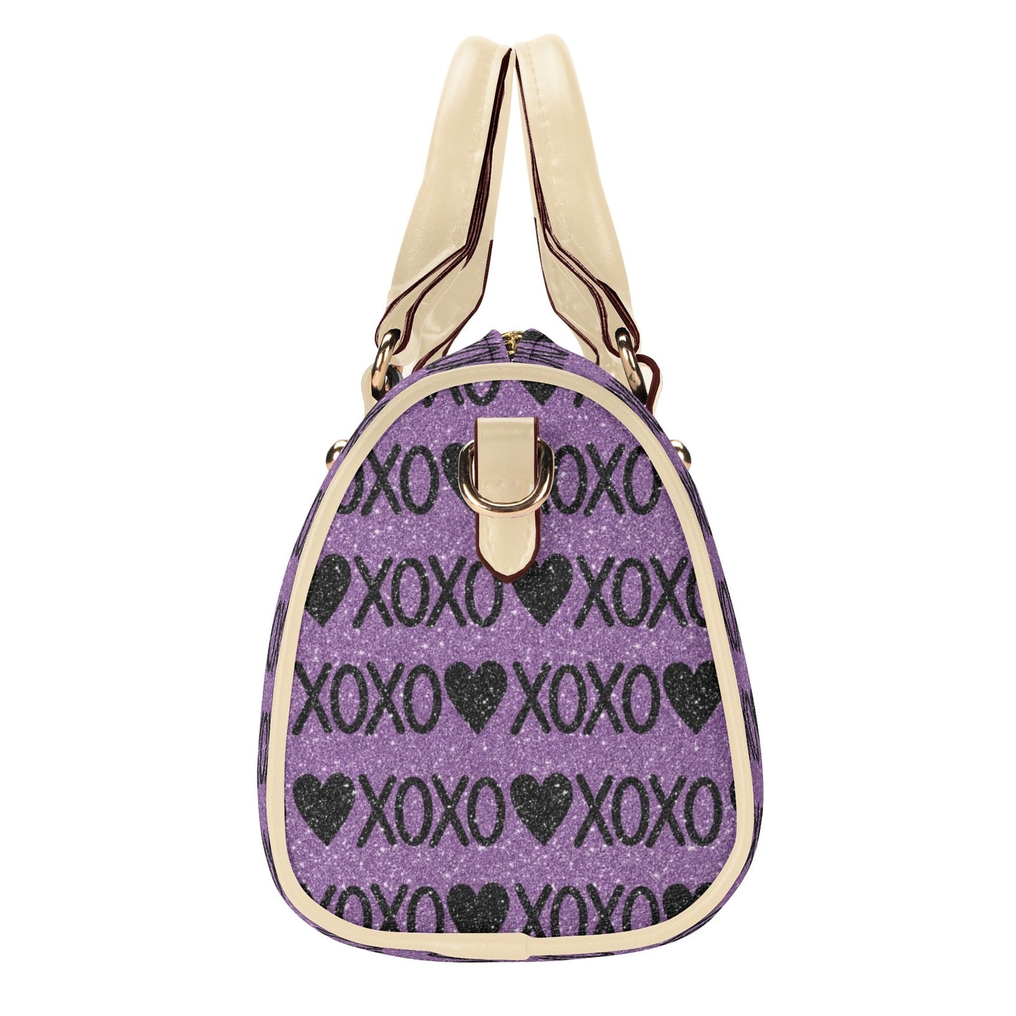 XOXO Hearts Leather Mini Boston Handbag