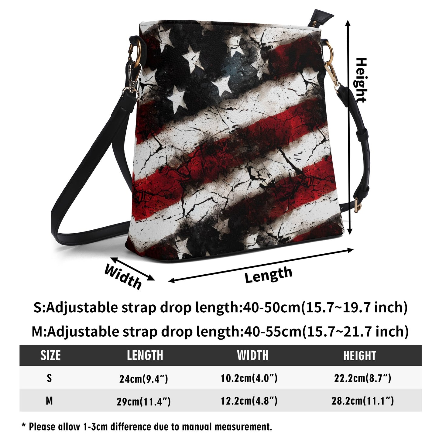 Grunge USA Bucket Shoulder Bag