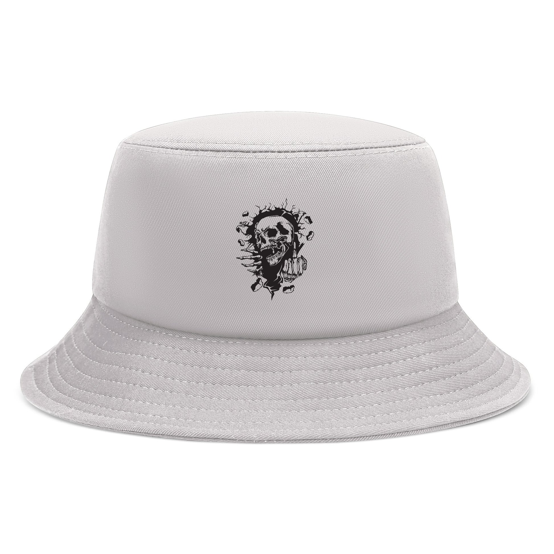 Middle Finger Skull Adult Bucket Hat