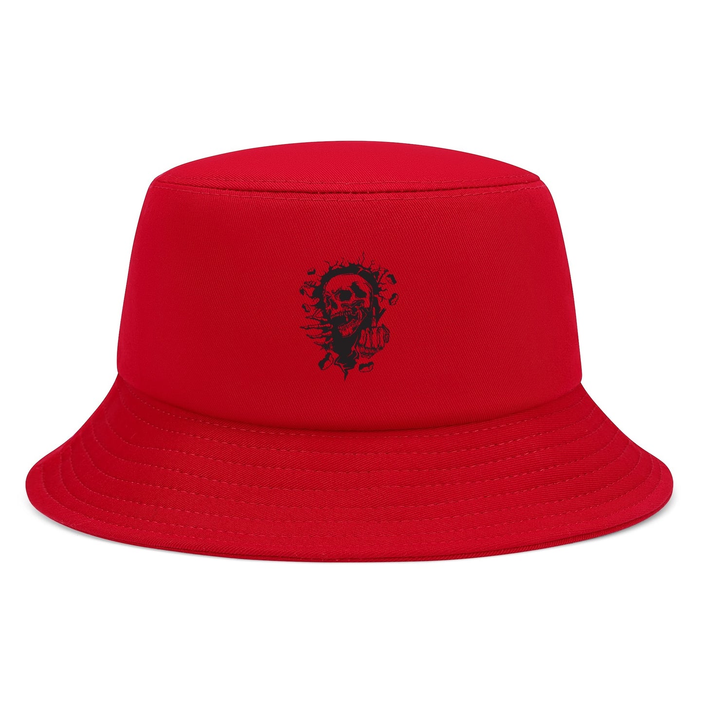 Middle Finger Skull Adult Bucket Hat