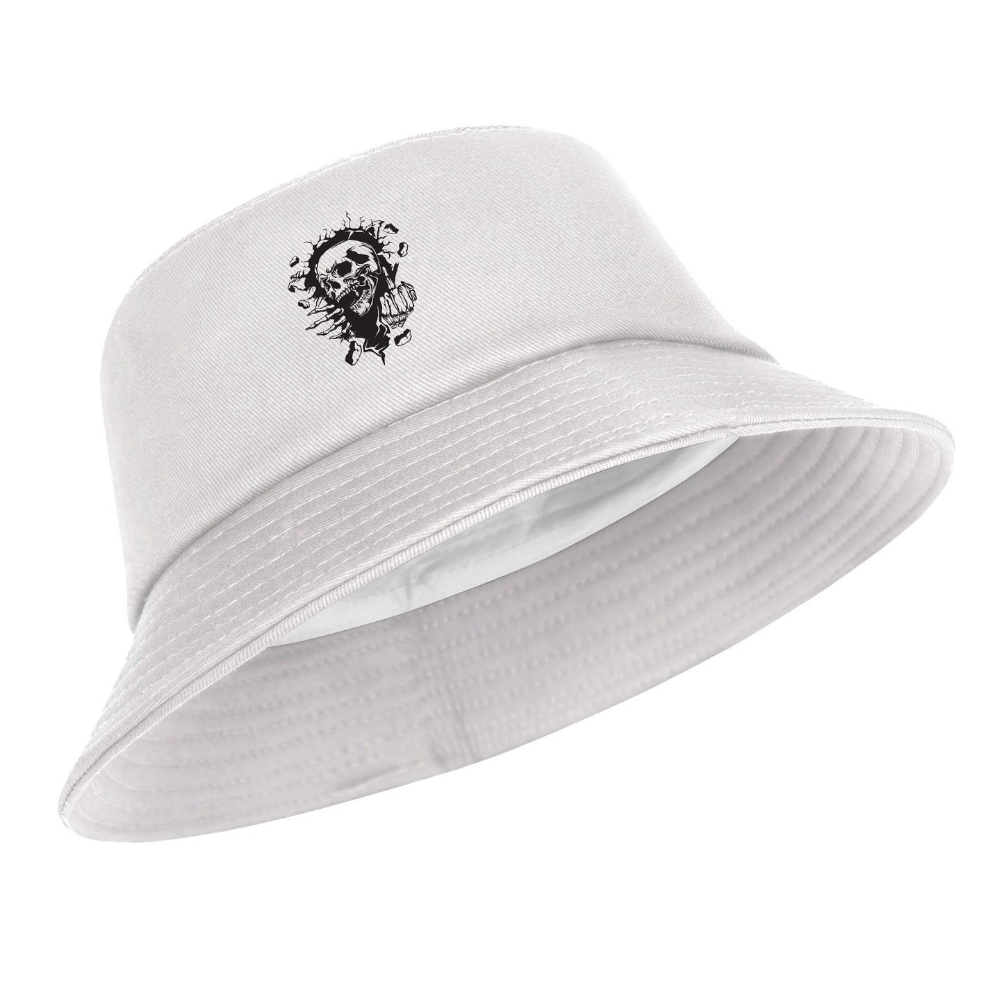 Middle Finger Skull Adult Bucket Hat