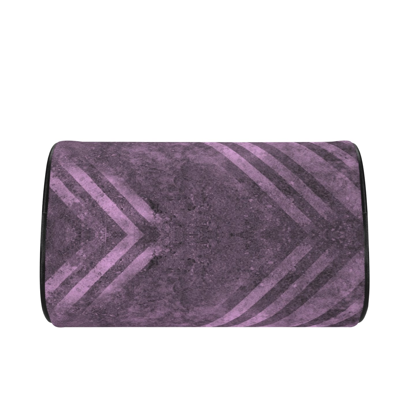 Fading Purple Stripes Leather Mini Boston Handbag