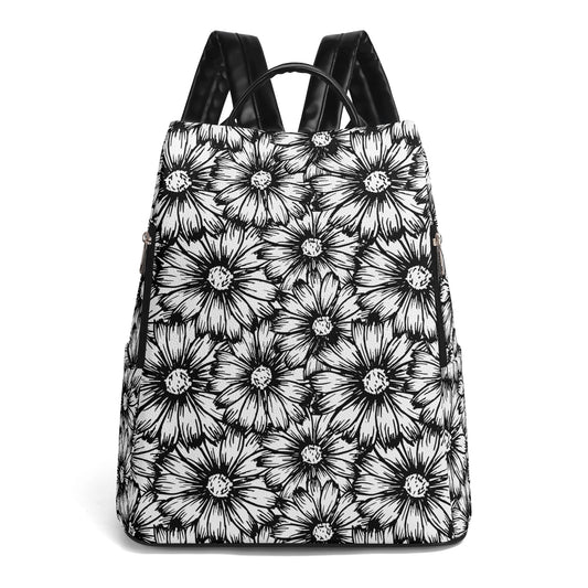 Black Sunflowers Casual Backpack