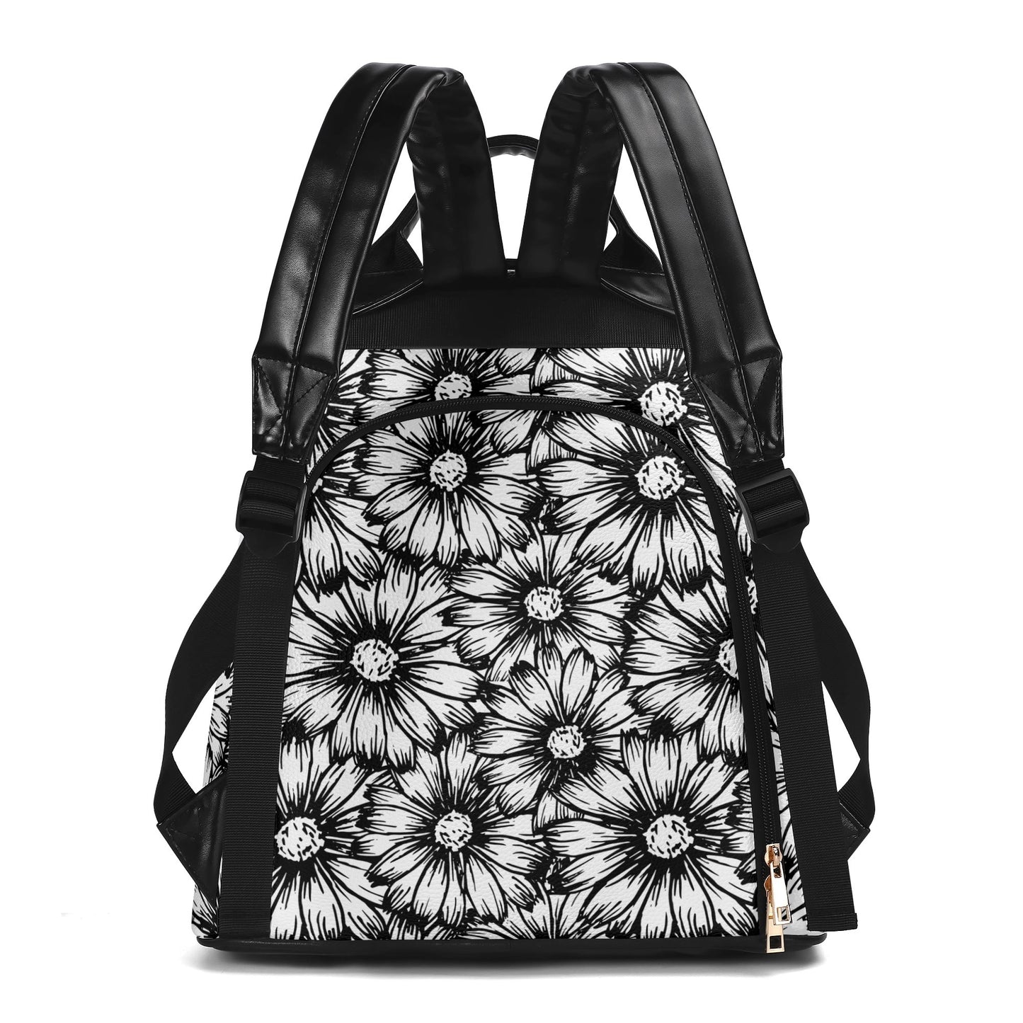 Black Sunflowers Casual Backpack