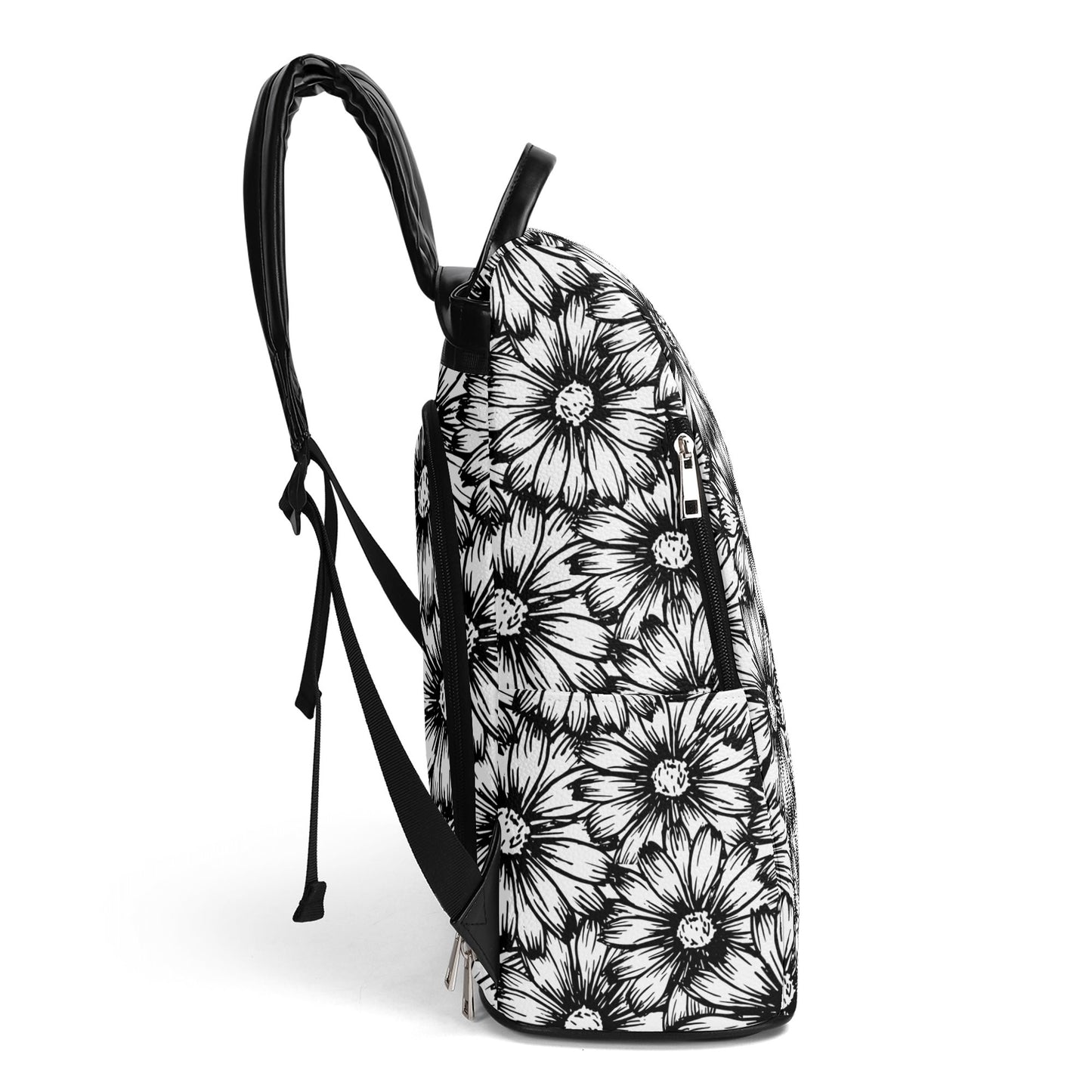 Black Sunflowers Casual Backpack