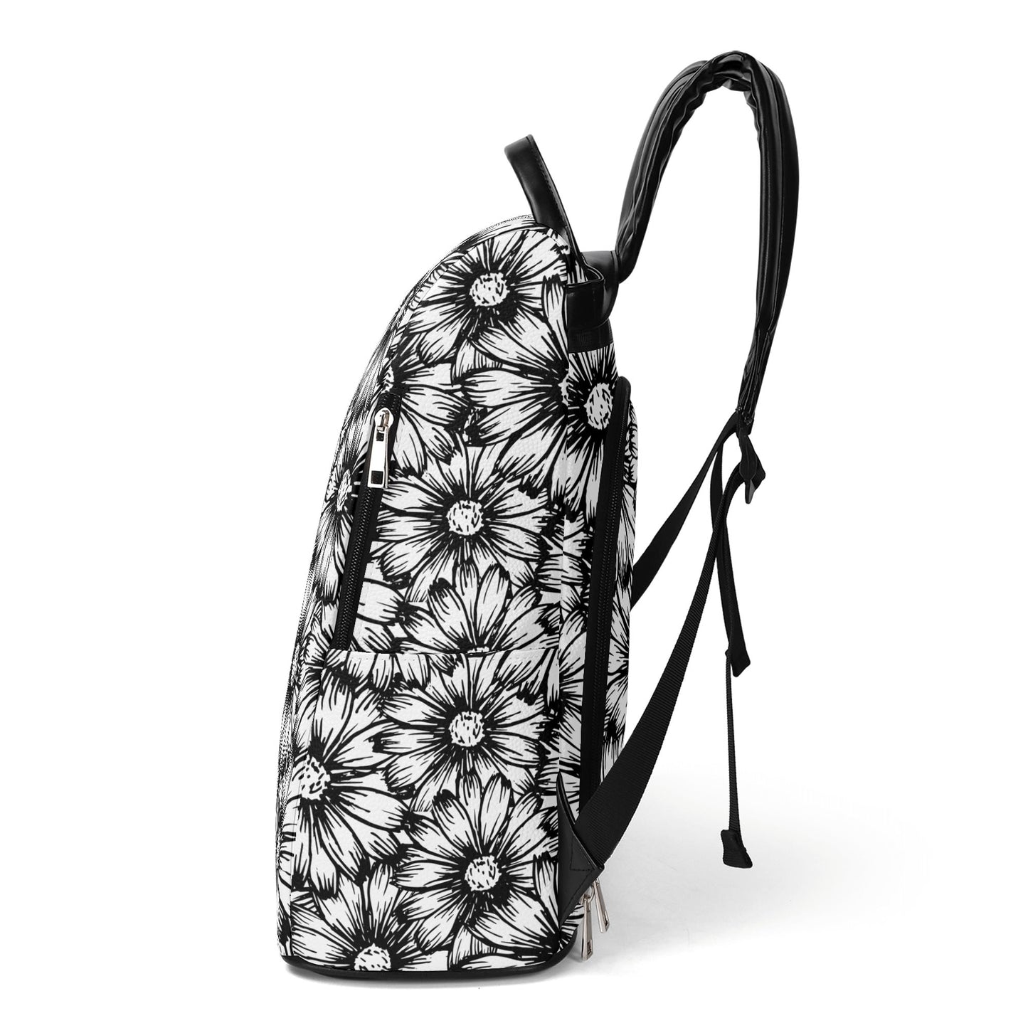 Black Sunflowers Casual Backpack