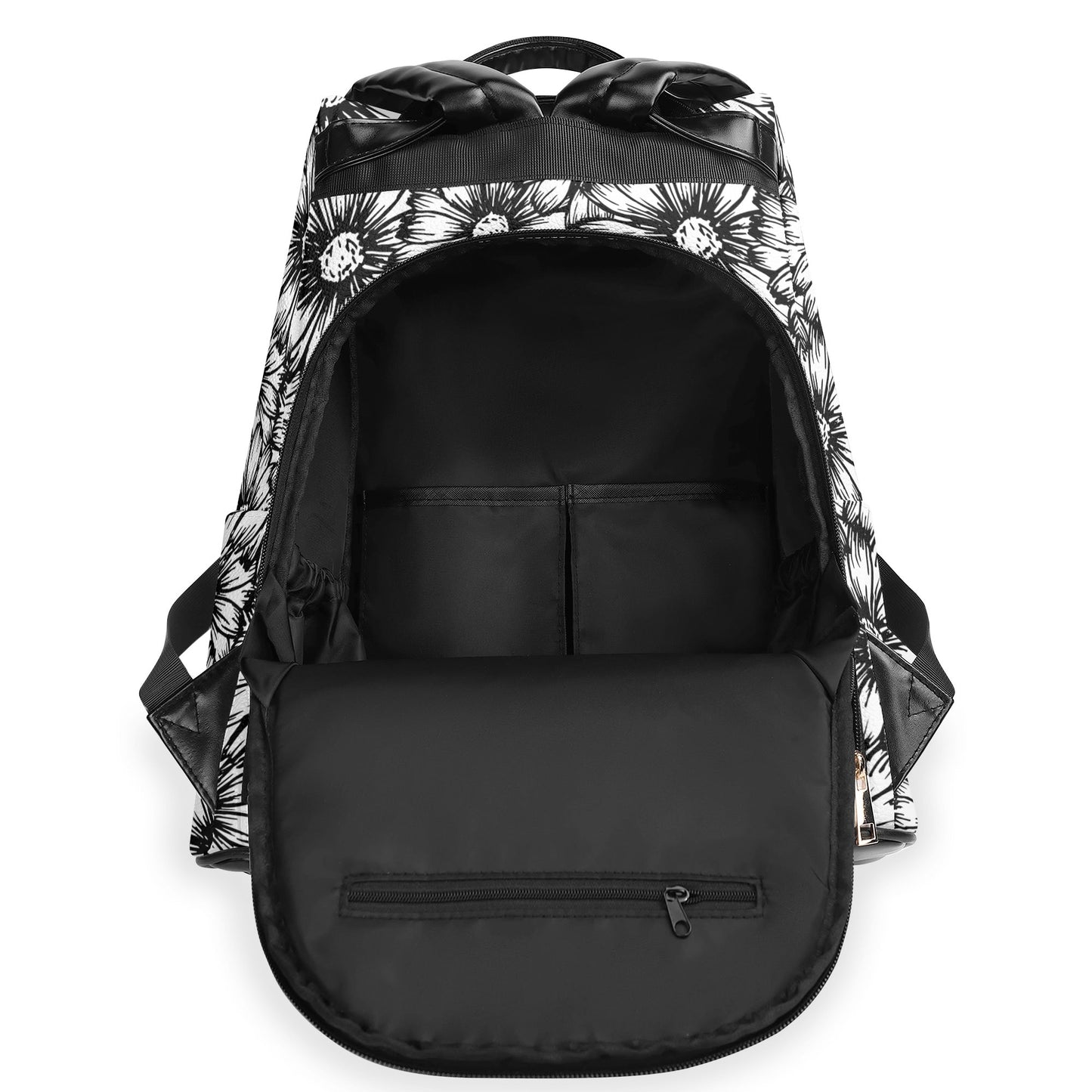 Black Sunflowers Casual Backpack