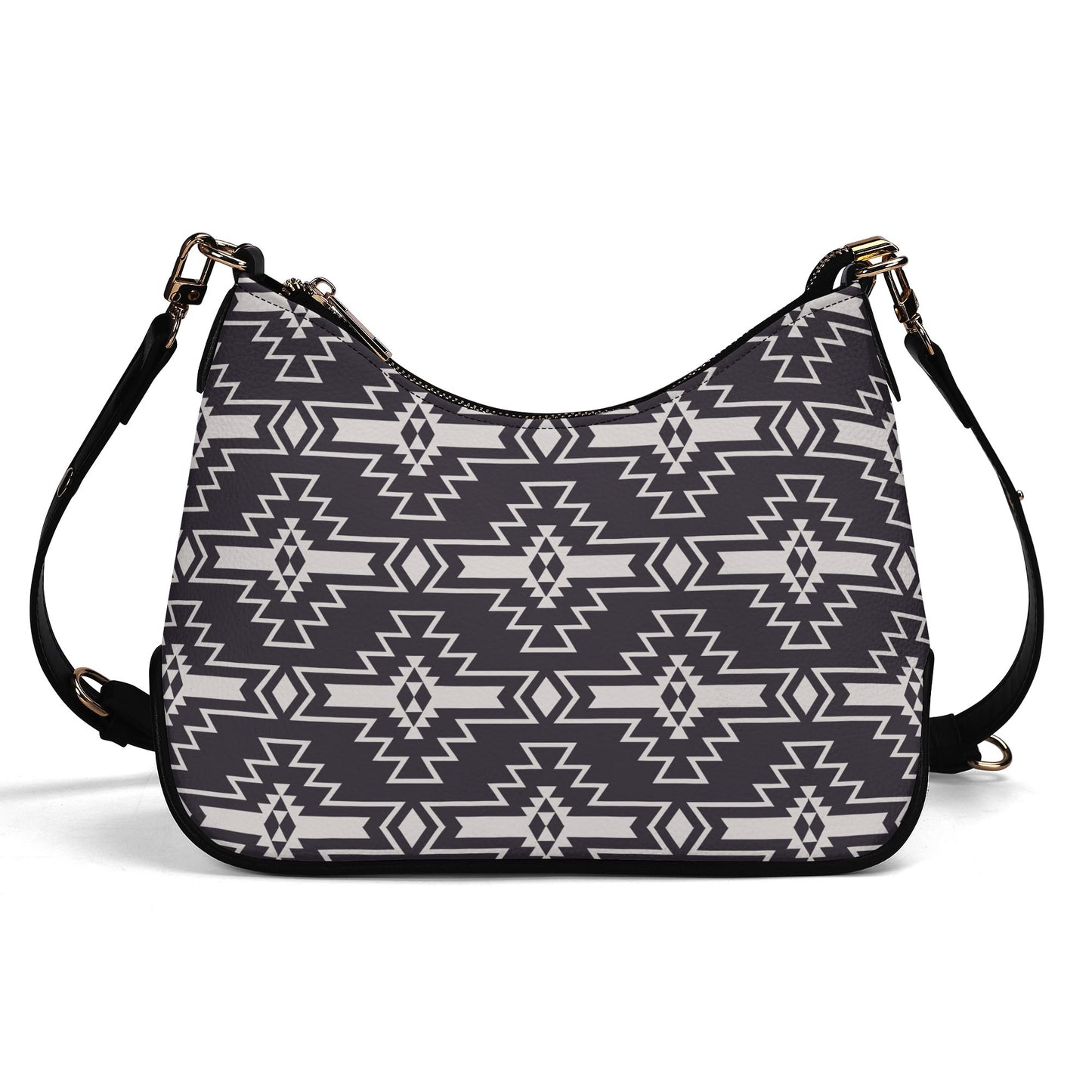 Aztec Design Leather Hand Bag With Chain