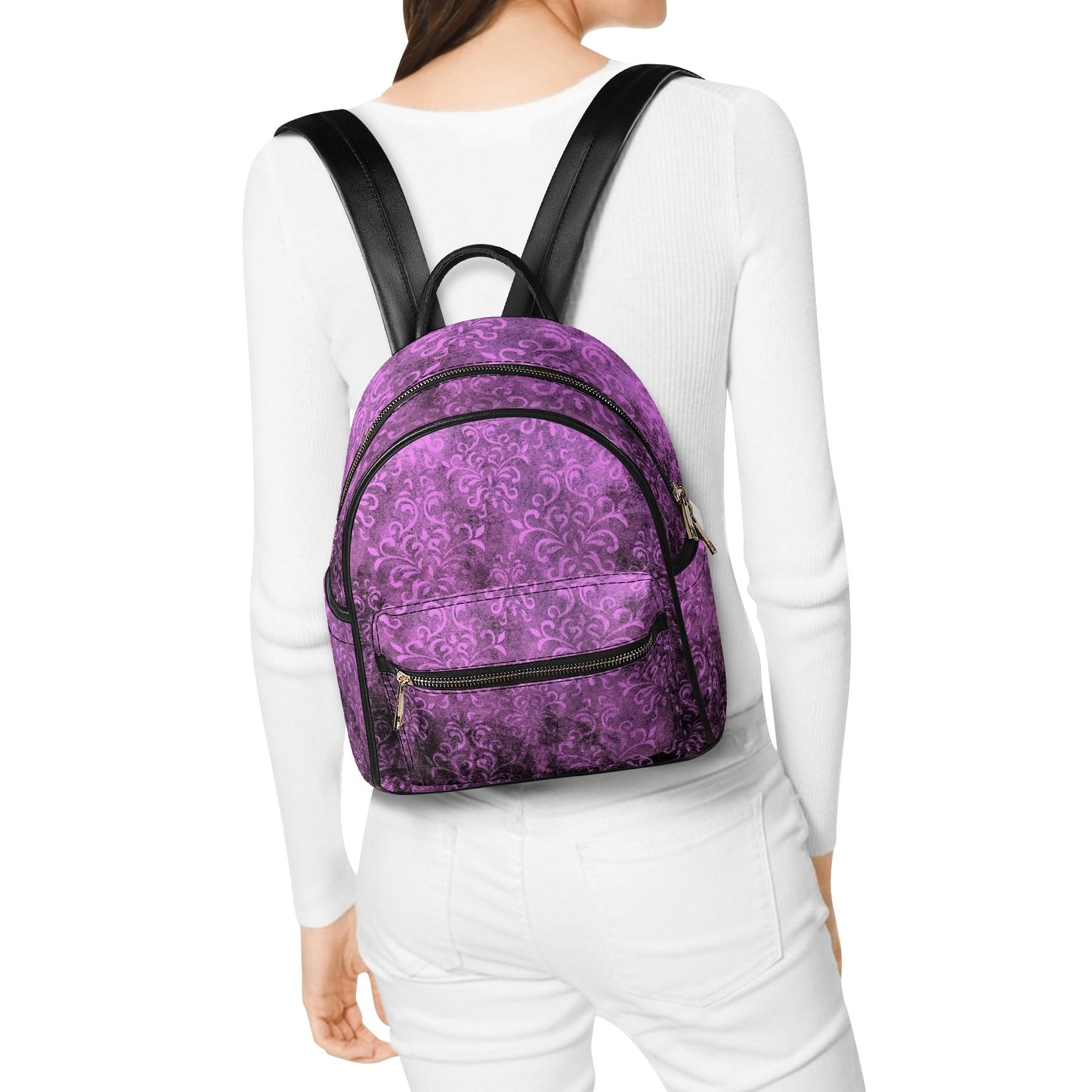 Grunge Purple Casual Backpack