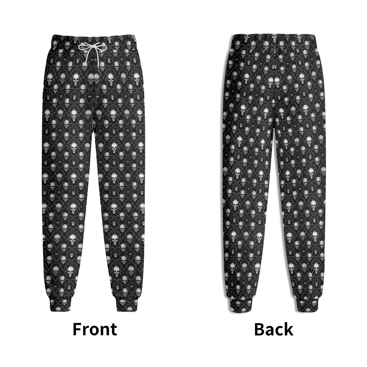 Gothic Skulls Pattern Joggers Sweatpants