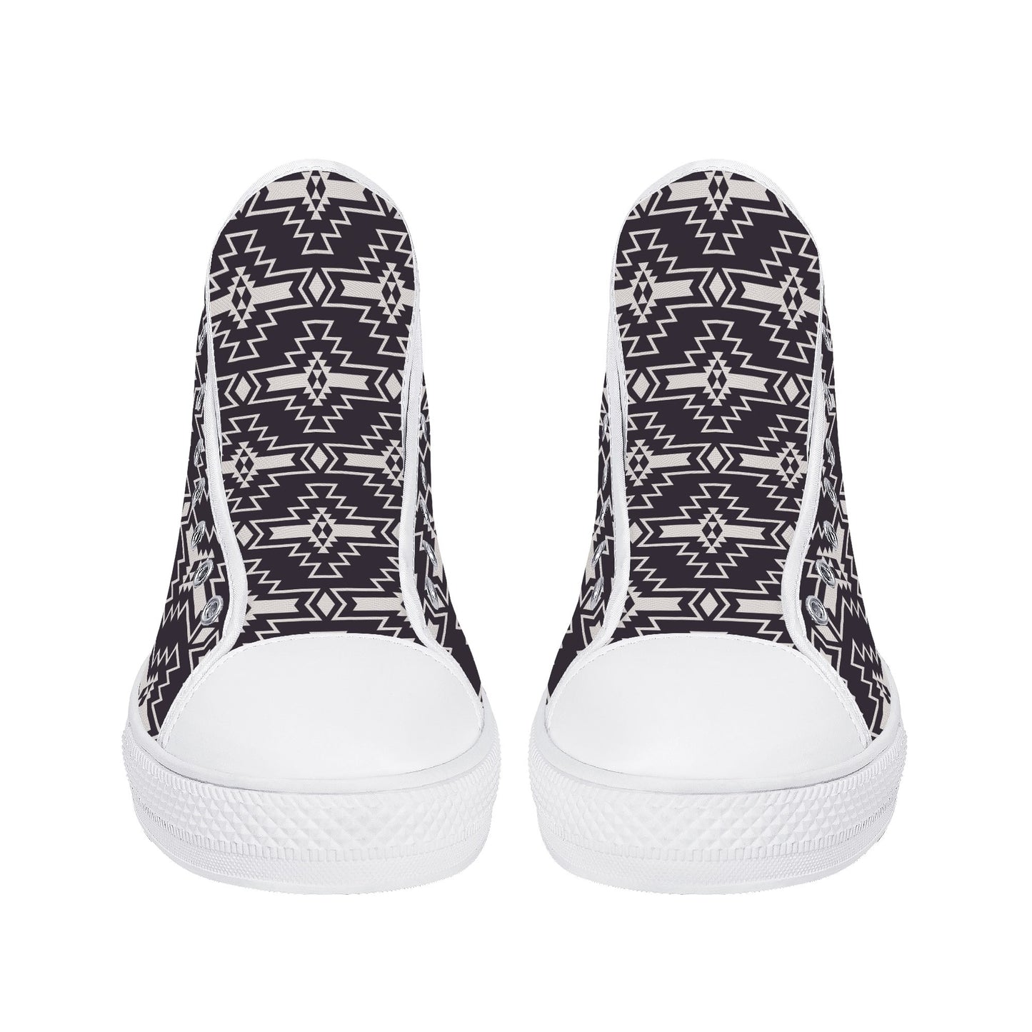 Aztec Design Mens High Top Canvas Shoes